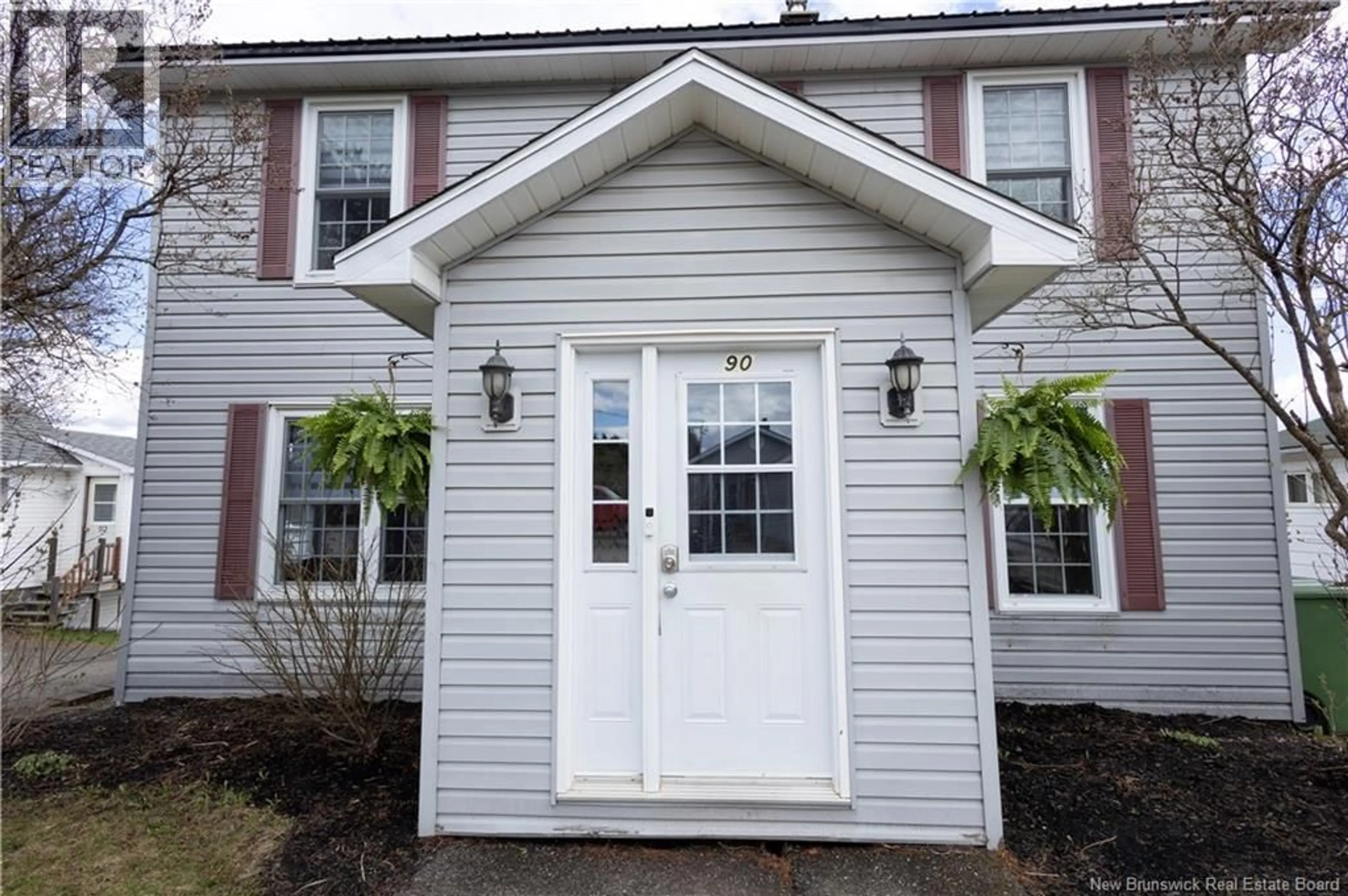 Home with vinyl exterior material, street for 90 BROOK STREET, Plaster Rock New Brunswick E7G1G1