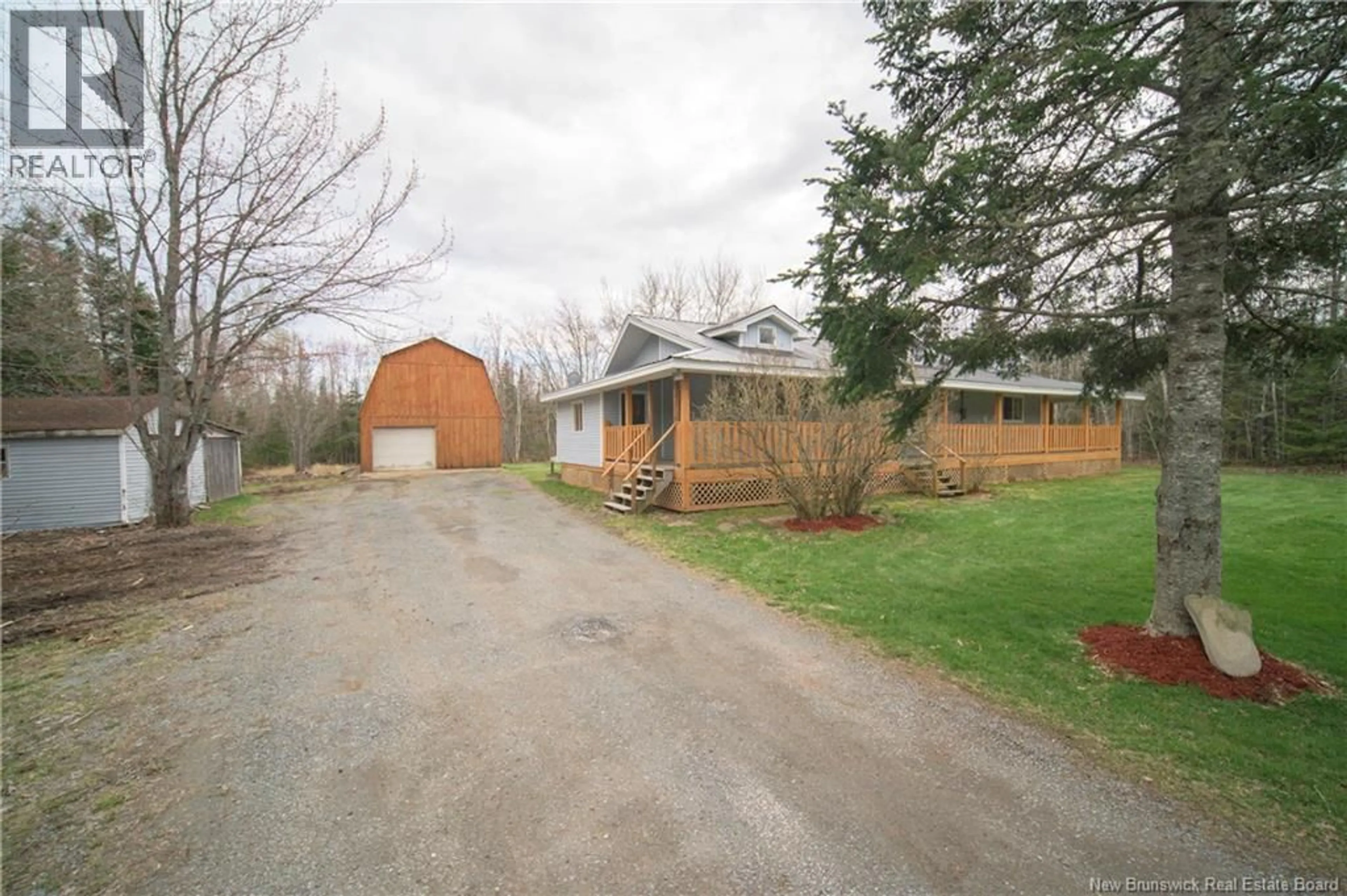A pic from outside/outdoor area/front of a property/back of a property/a pic from drone, street for 45 WHITTAKER ROAD, Hoyt New Brunswick E5L2B3