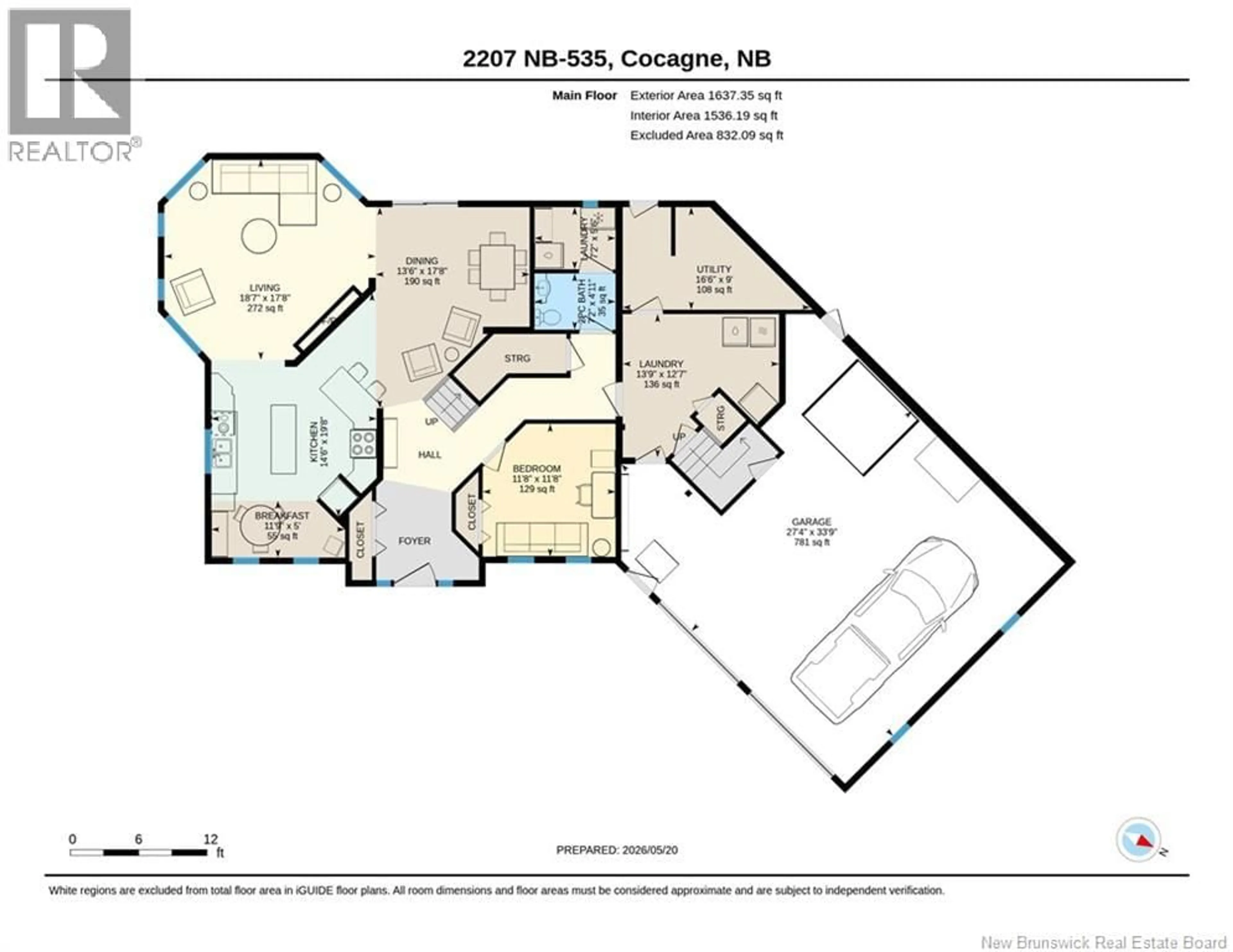 Floor plan for 2207 RTE 535 ROUTE, Cocagne New Brunswick E4V2M6