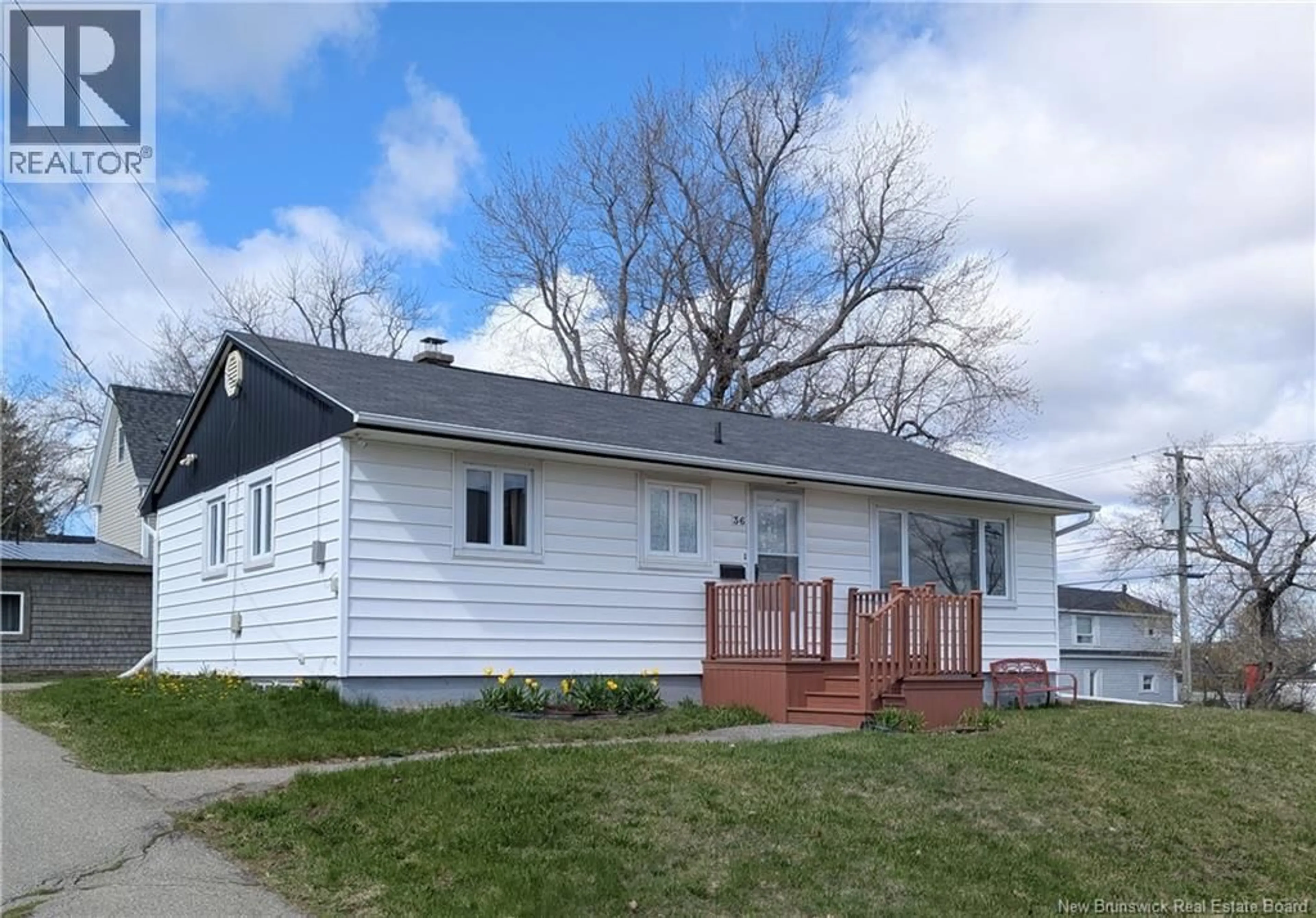 Home with vinyl exterior material, street for 36 JOHNSON STREET, Miramichi New Brunswick E1N2W2