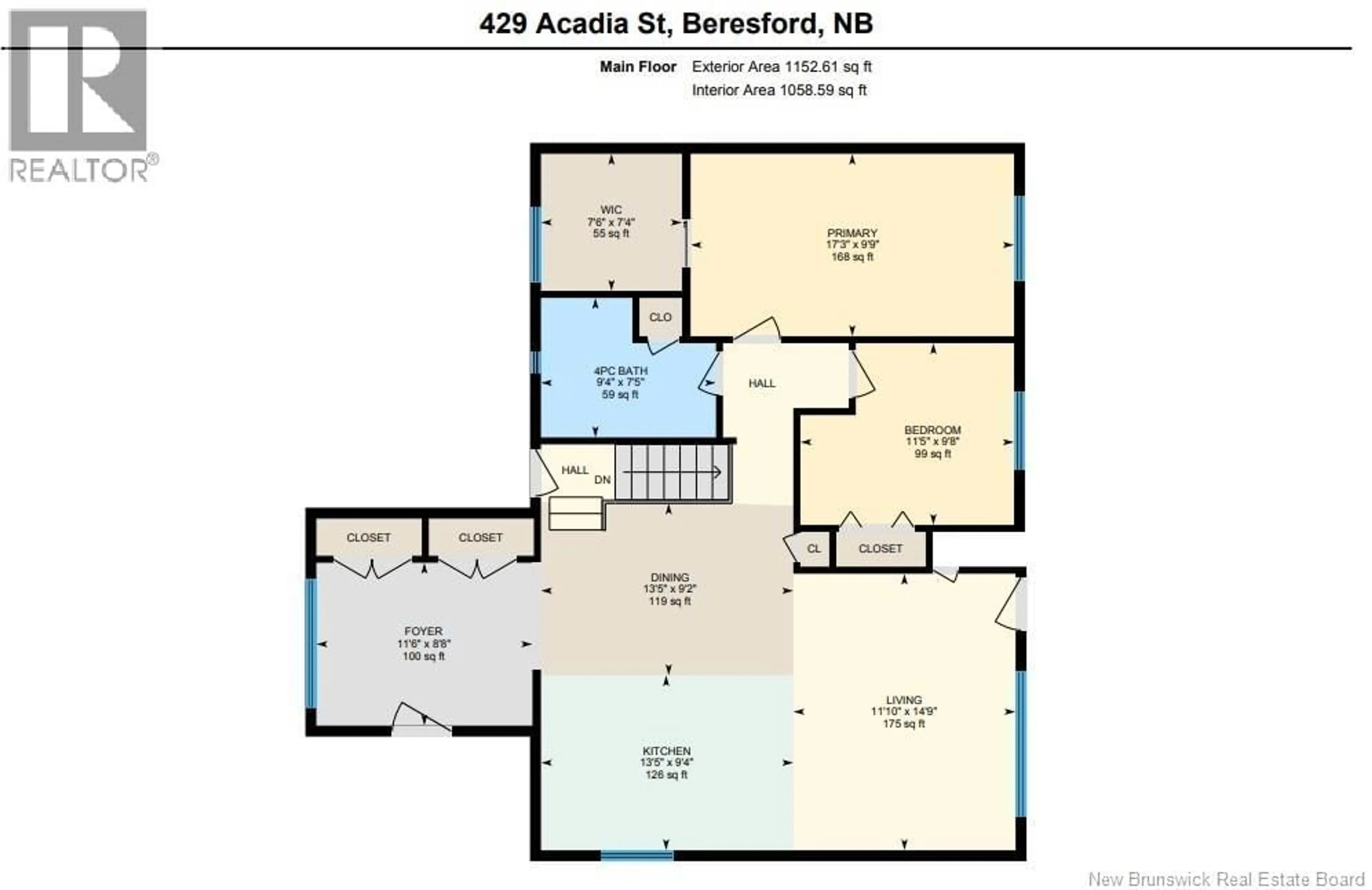 Floor plan for 429 ACADIE, Beresford New Brunswick E8K2C6