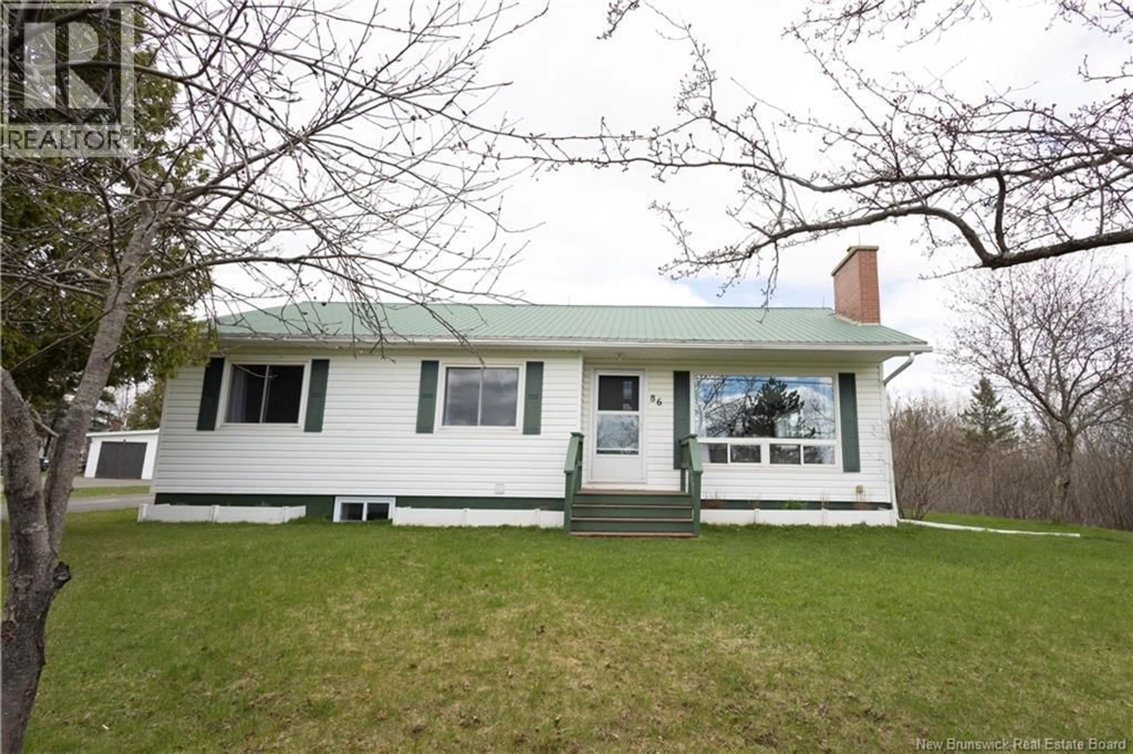Home with vinyl exterior material, street for 86 RIDGEWELL STREET, Plaster Rock New Brunswick E7G2N2