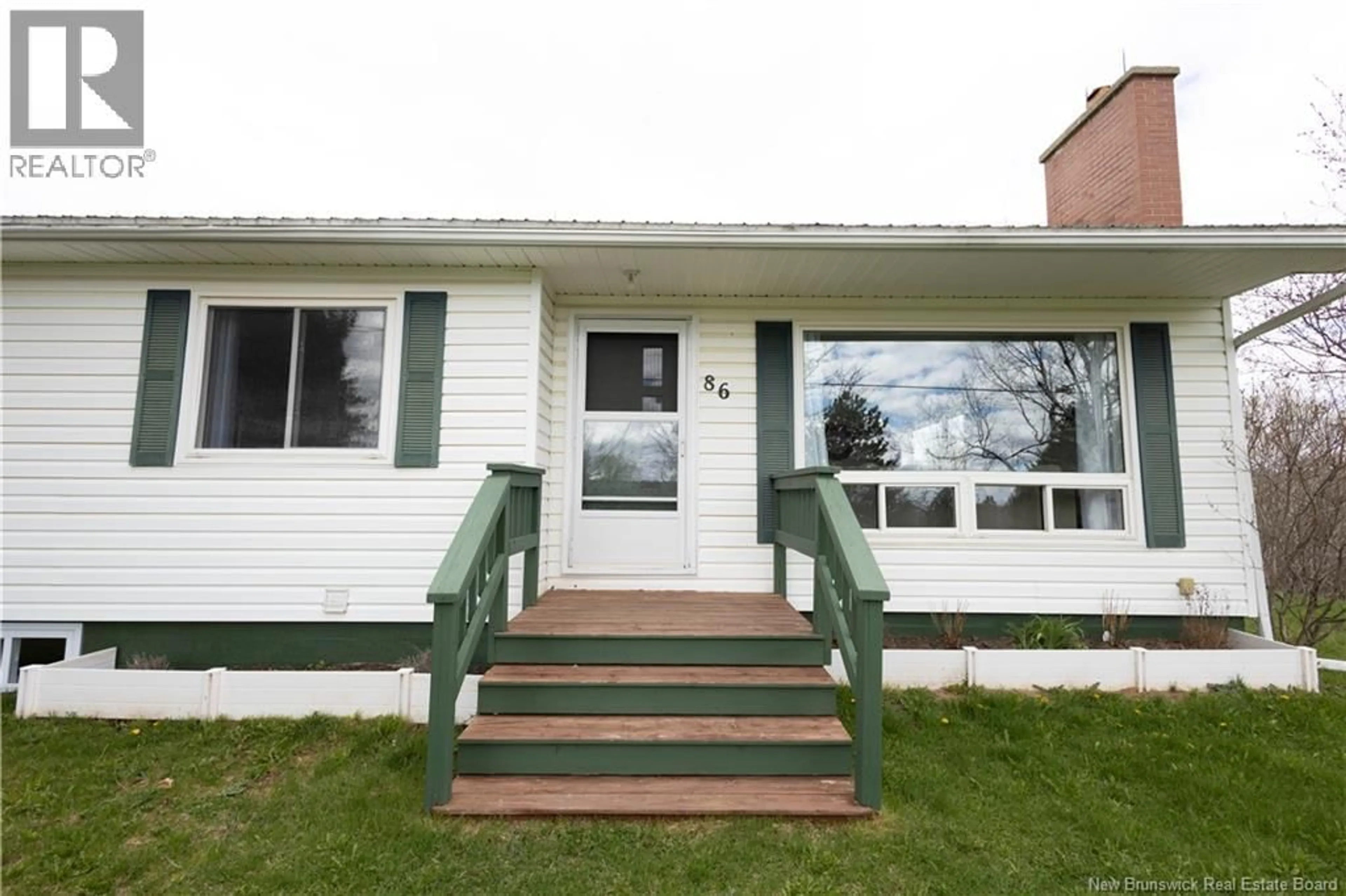 Home with vinyl exterior material, street for 86 RIDGEWELL STREET, Plaster Rock New Brunswick E7G2N2