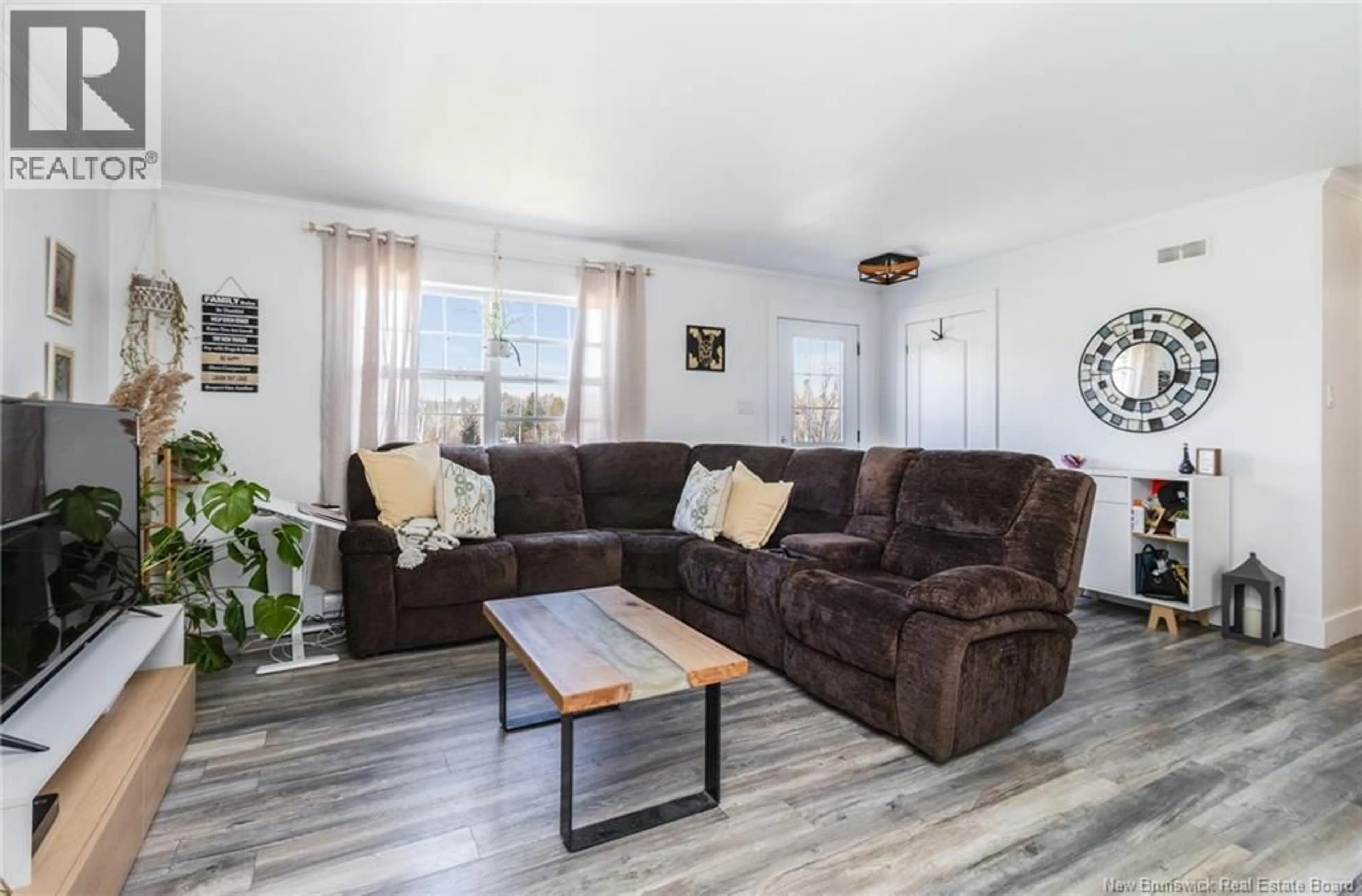 Living room with furniture, wood/laminate floor for 35 HONEYWOOD DRIVE, Waasis New Brunswick E3B8Z9