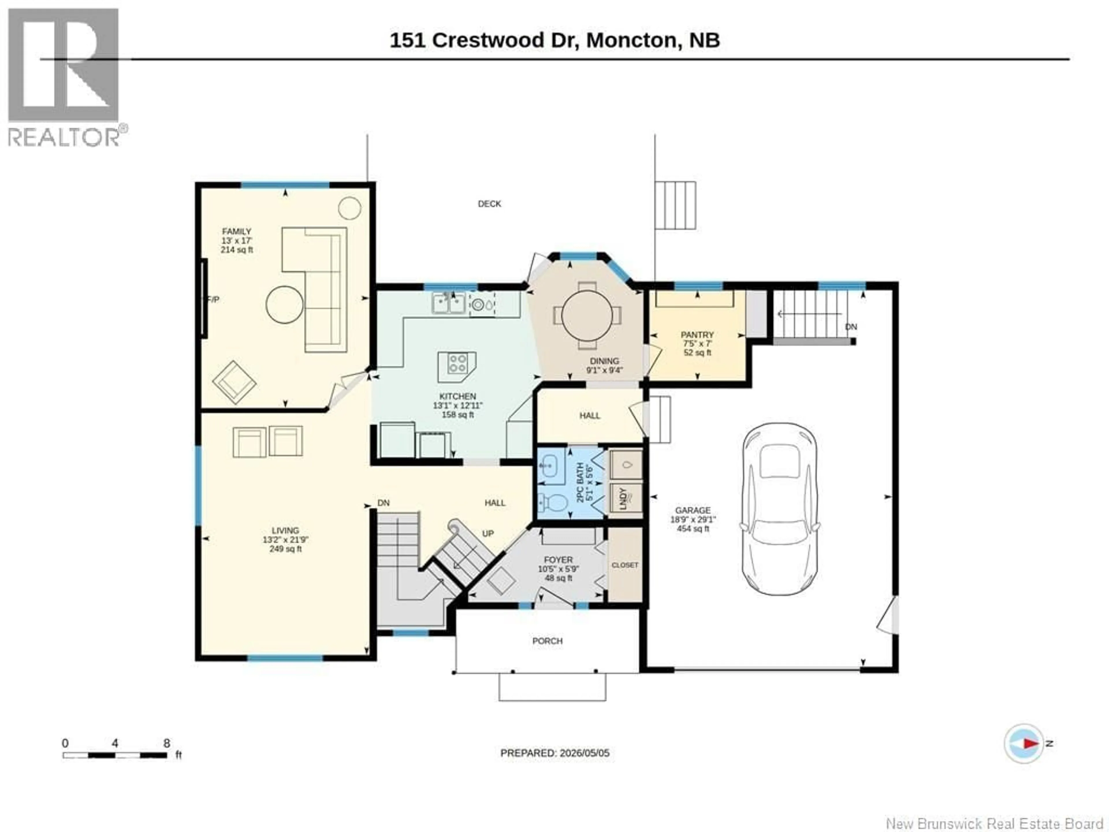 Floor plan for 151 CRESTWOOD DRIVE, Moncton New Brunswick E1C9M8
