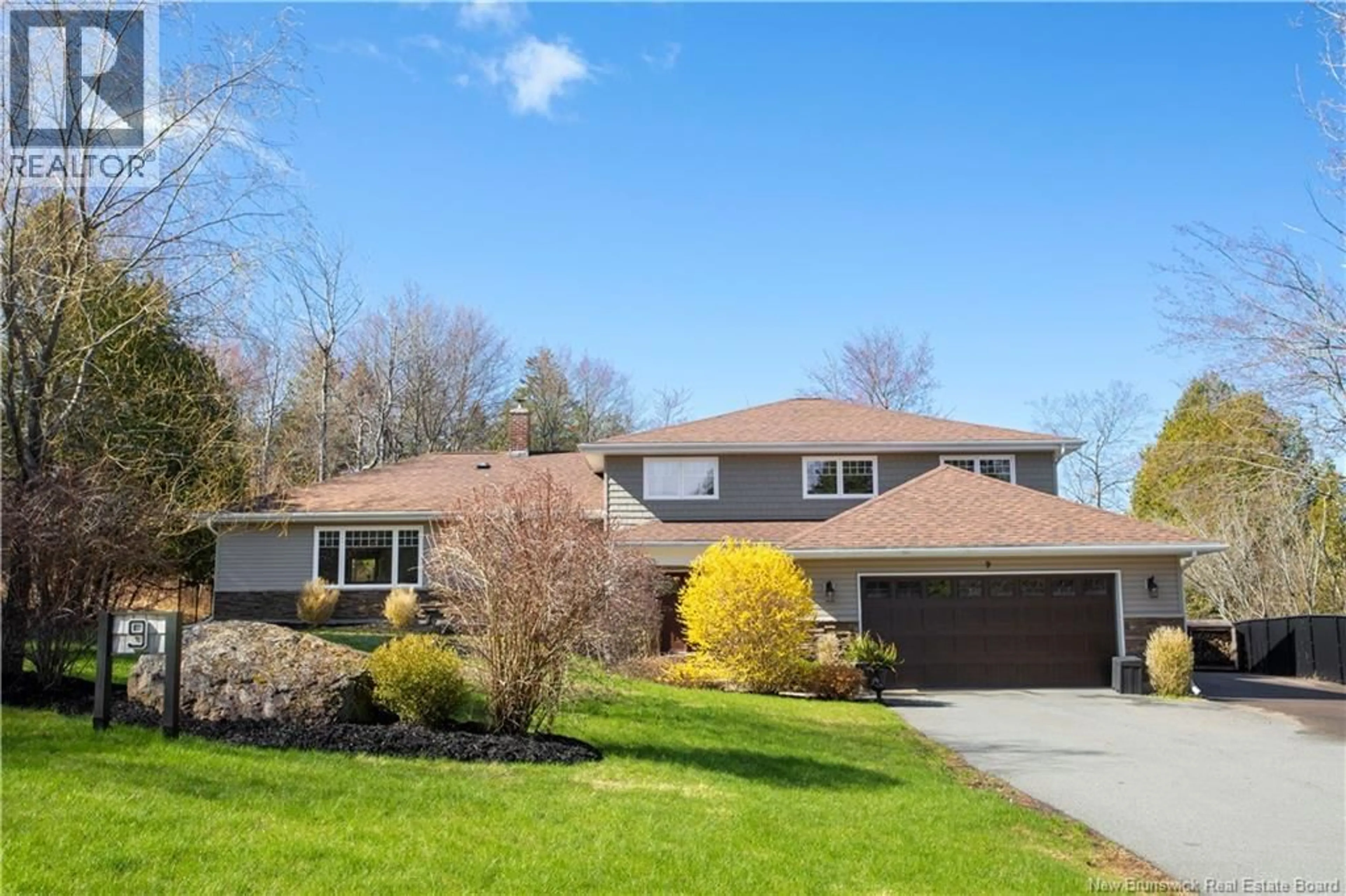 Home with vinyl exterior material, street for 9 HILLCREST DRIVE, Rothesay New Brunswick E2E5P6