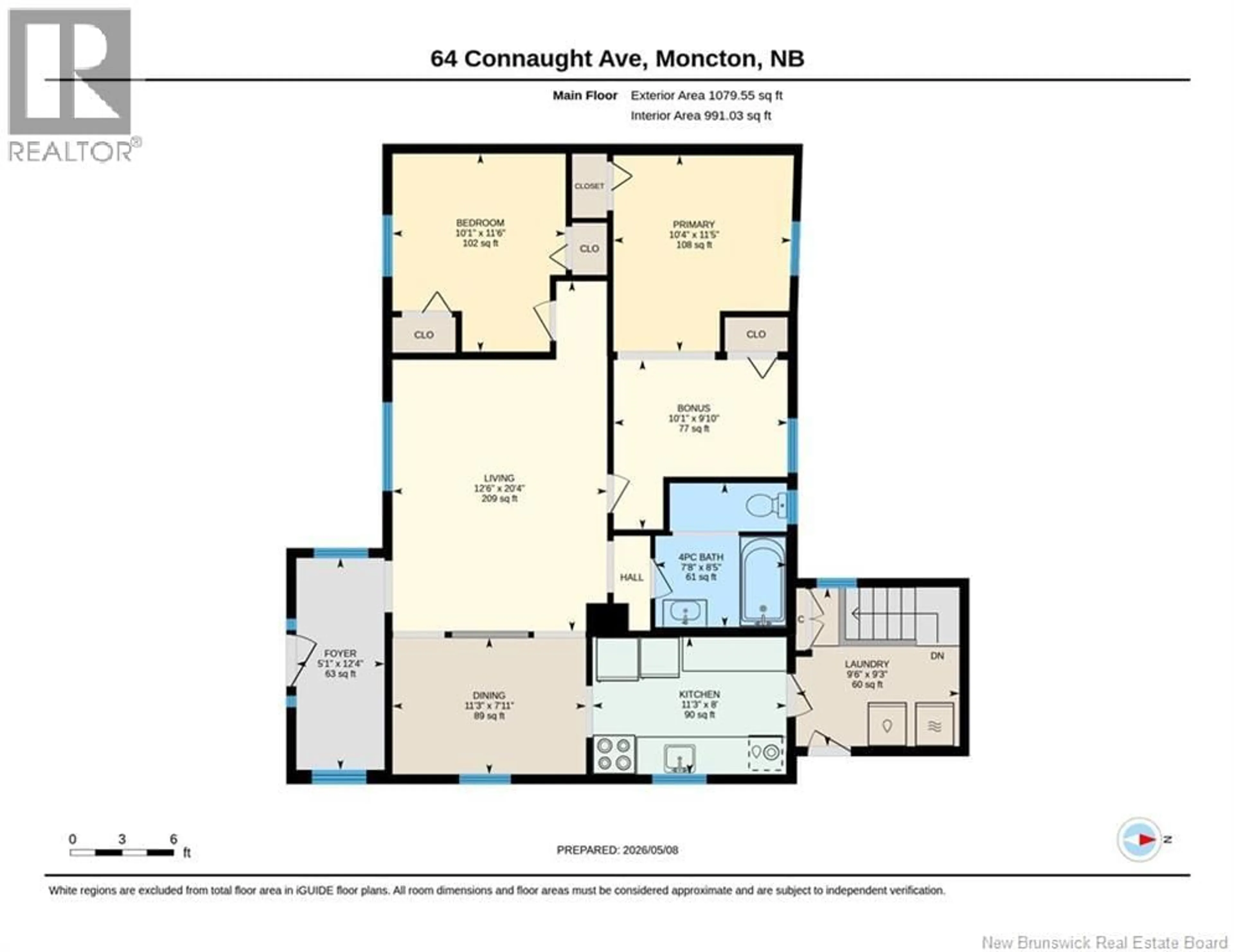 Floor plan for 64 CONNAUGHT AVENUE, Moncton New Brunswick E1C3N9