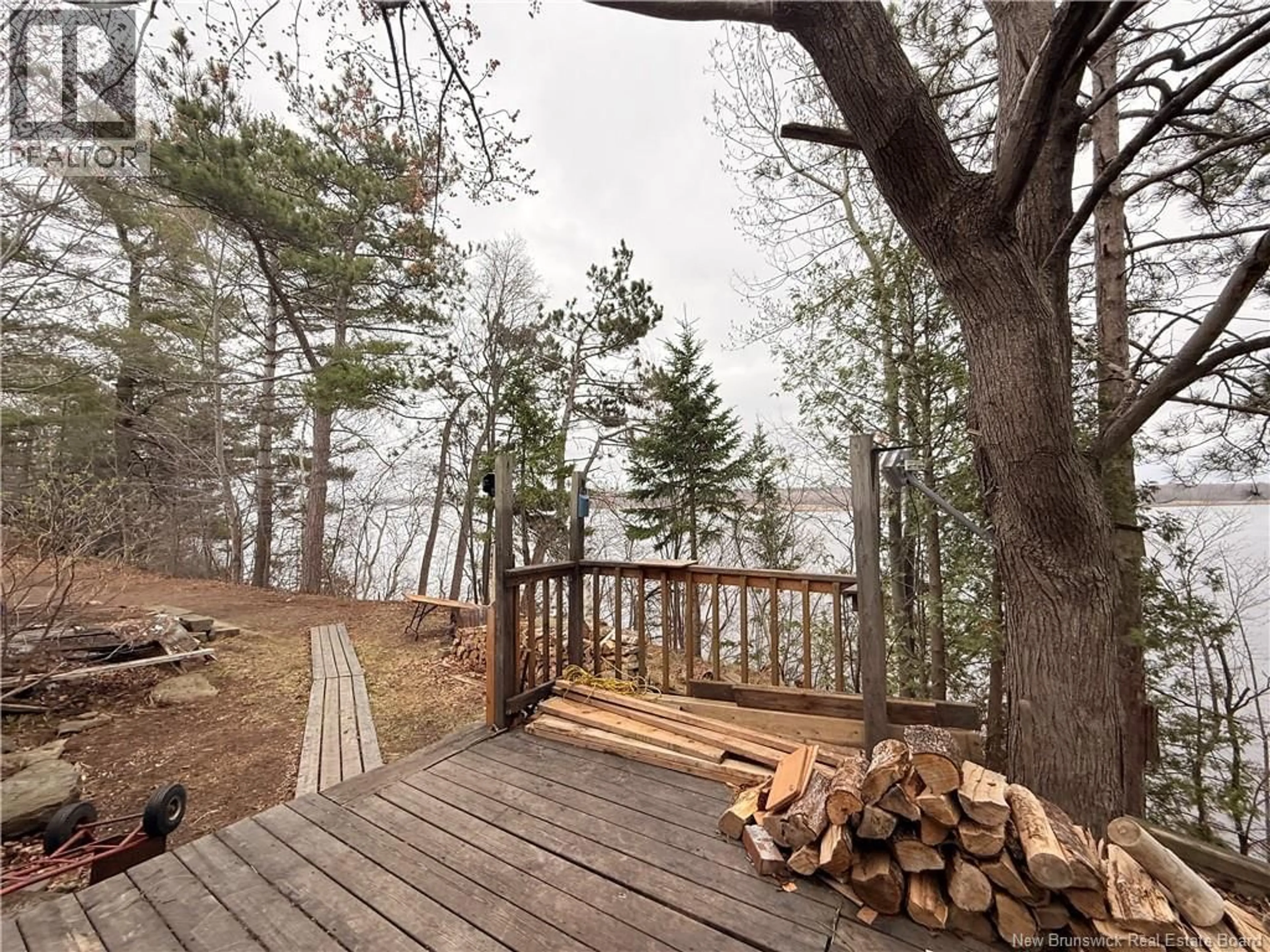 Patio, forest/trees view for 866 KING GEORGE HWY, Miramichi New Brunswick E1V1P8