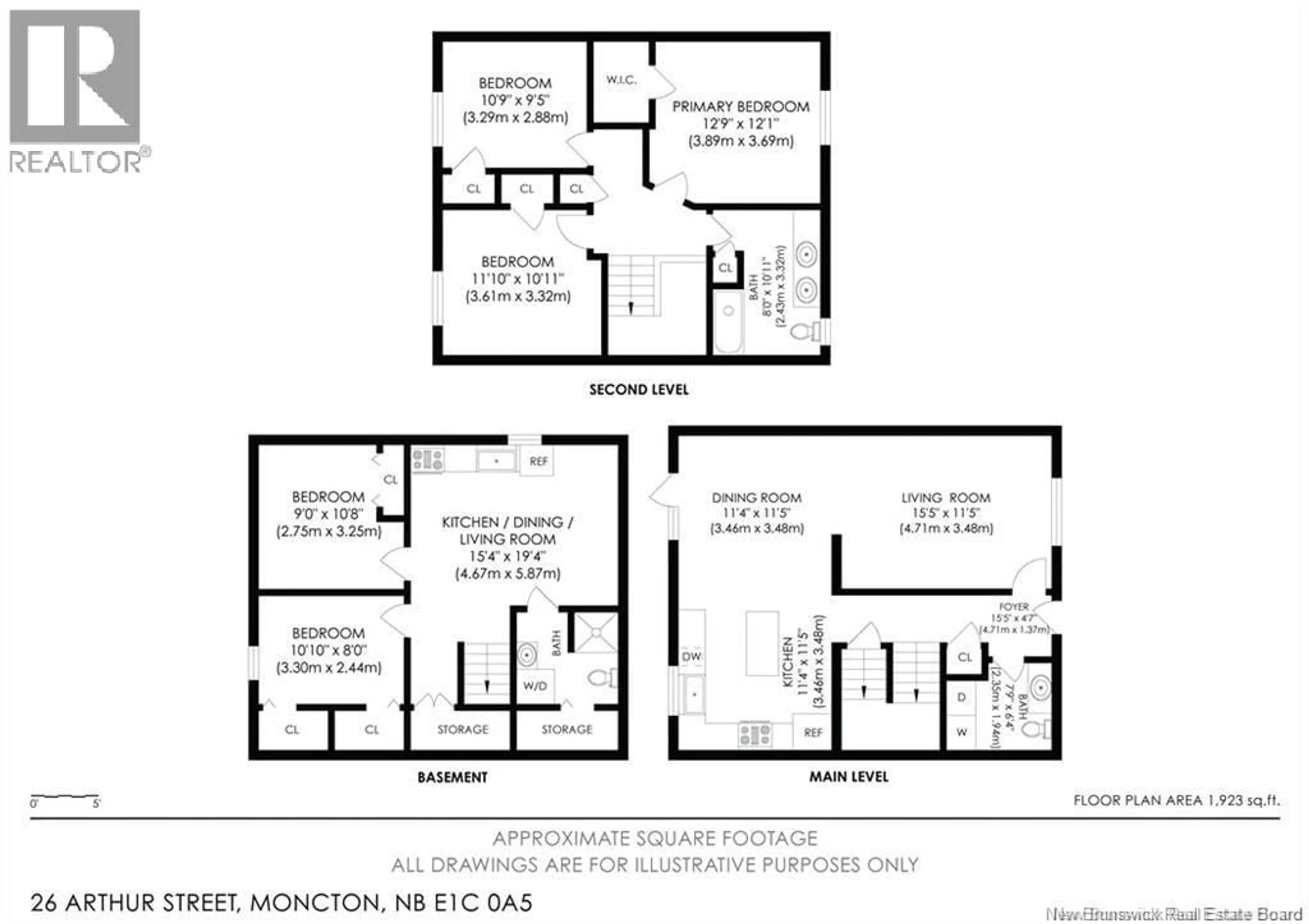 Floor plan for 26 ARTHUR STREET, Moncton New Brunswick E1C0A5