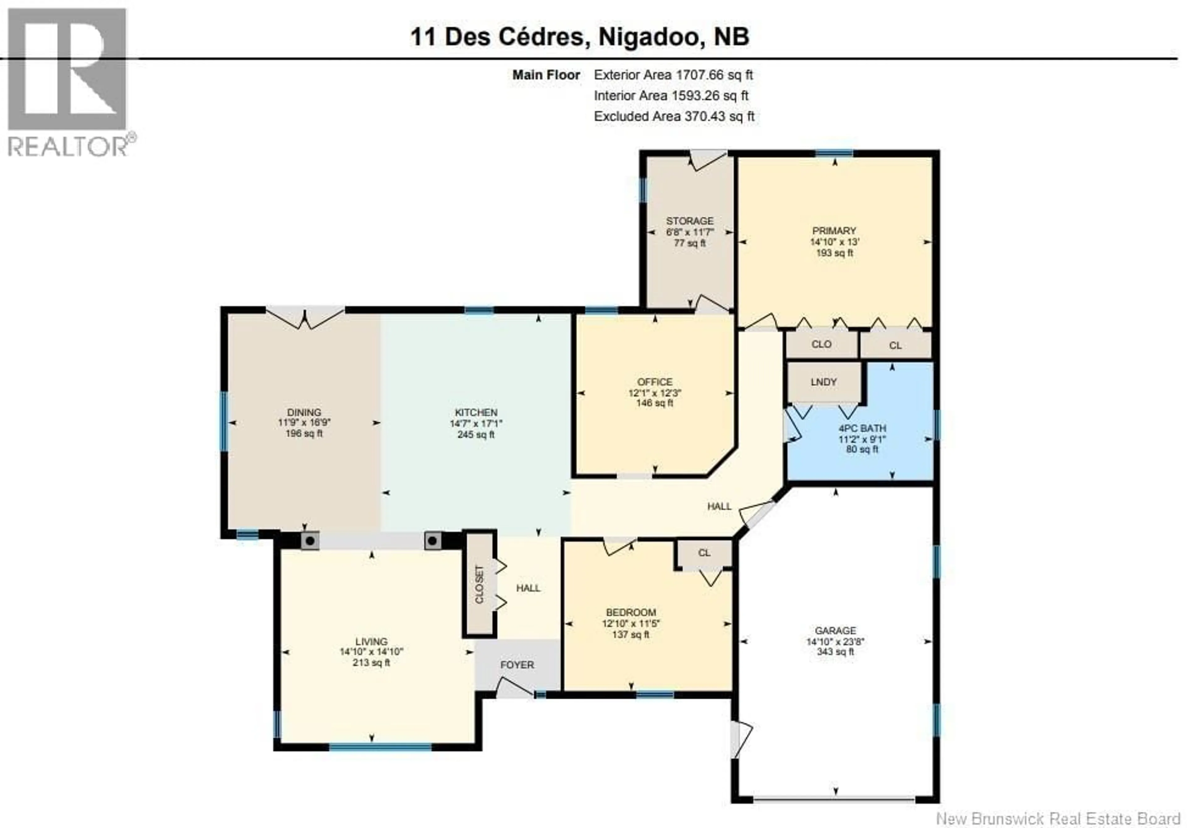 Floor plan for 11 RUE DES CEDRES, Nigadoo New Brunswick E8K3T8