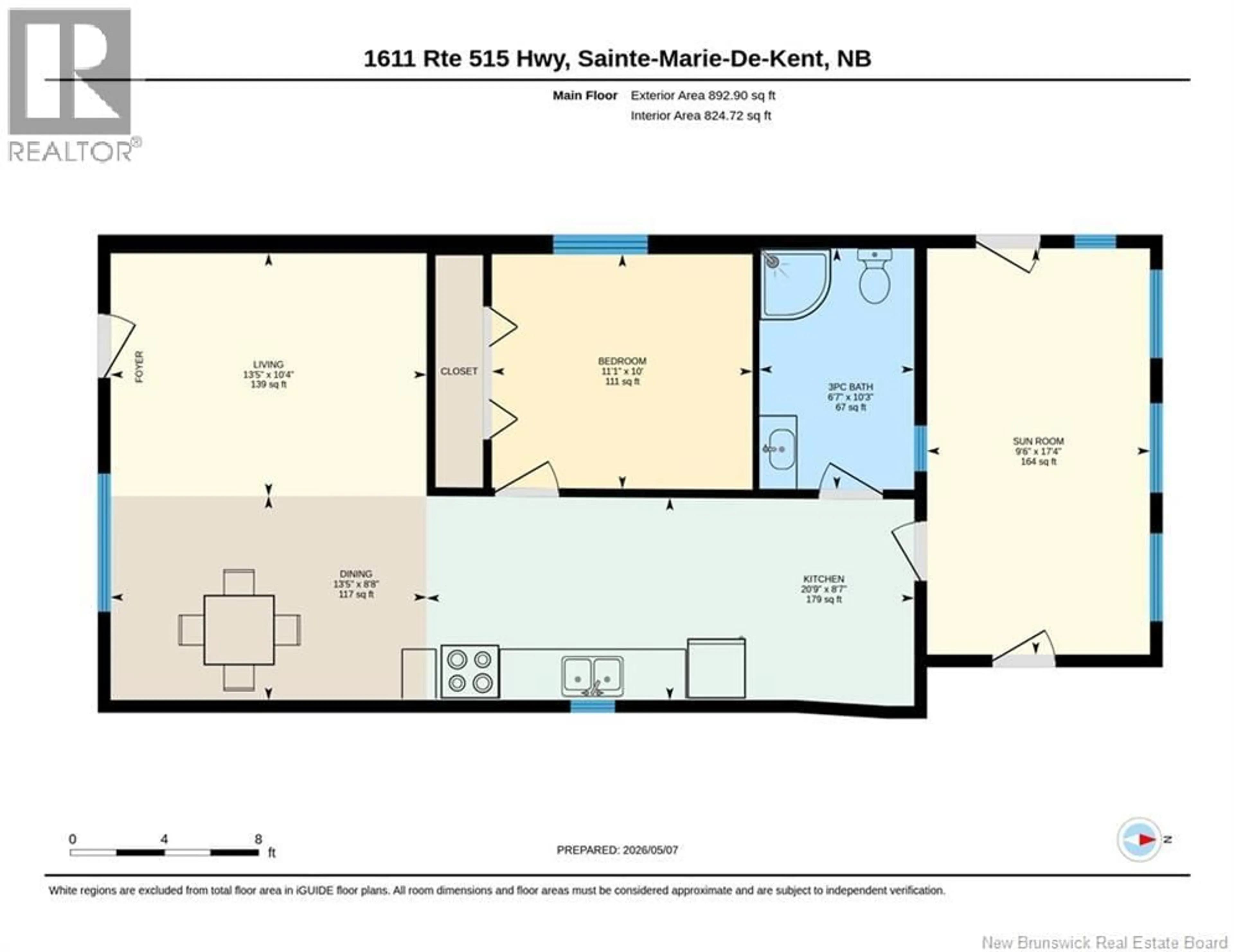 Floor plan for 1611 ROUTE 515, Sainte-Marie-De-Kent New Brunswick E4S2A7