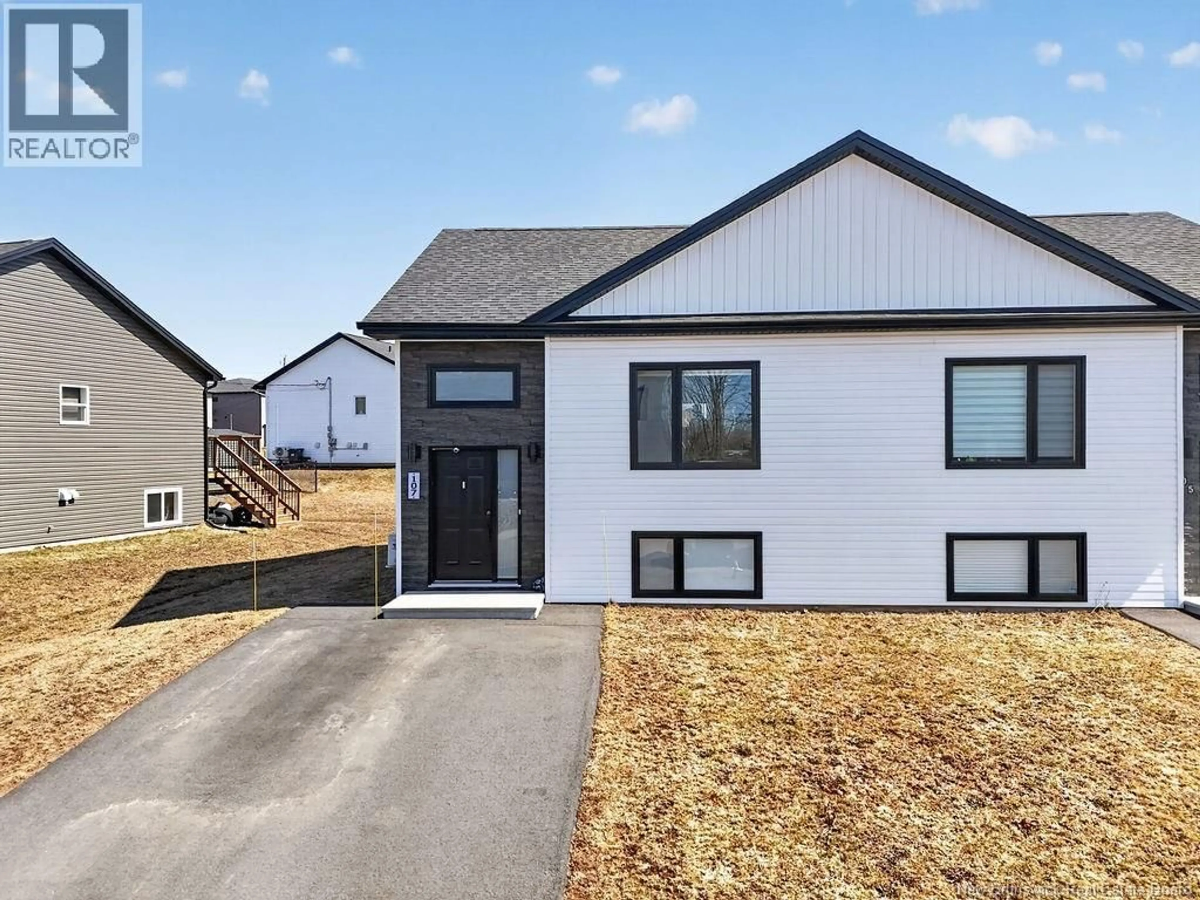 Home with vinyl exterior material, street for 107 FRANCFORT CRESCENT, Moncton New Brunswick E1G5W7