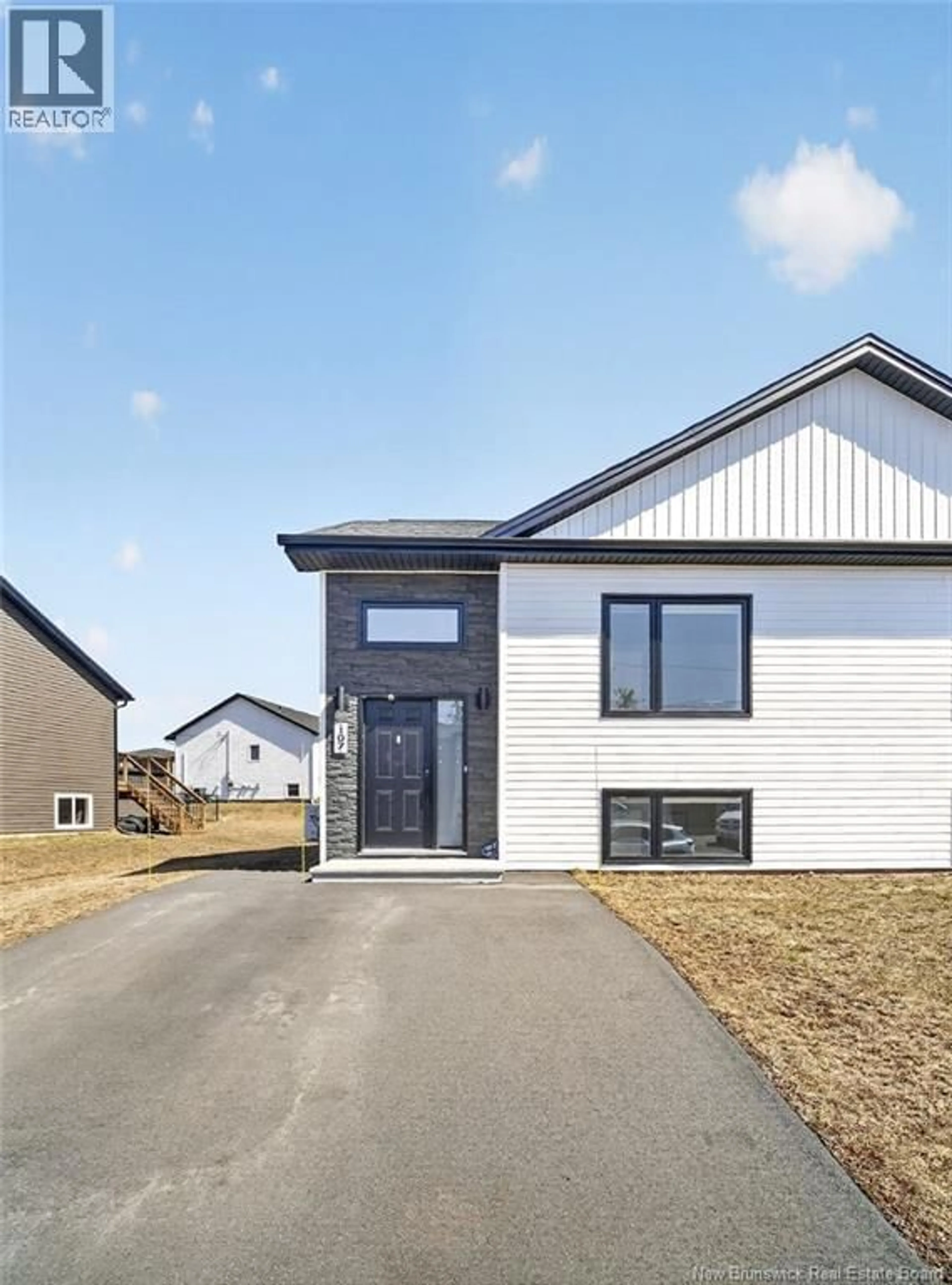 Home with vinyl exterior material, street for 107 FRANCFORT CRESCENT, Moncton New Brunswick E1G5W7