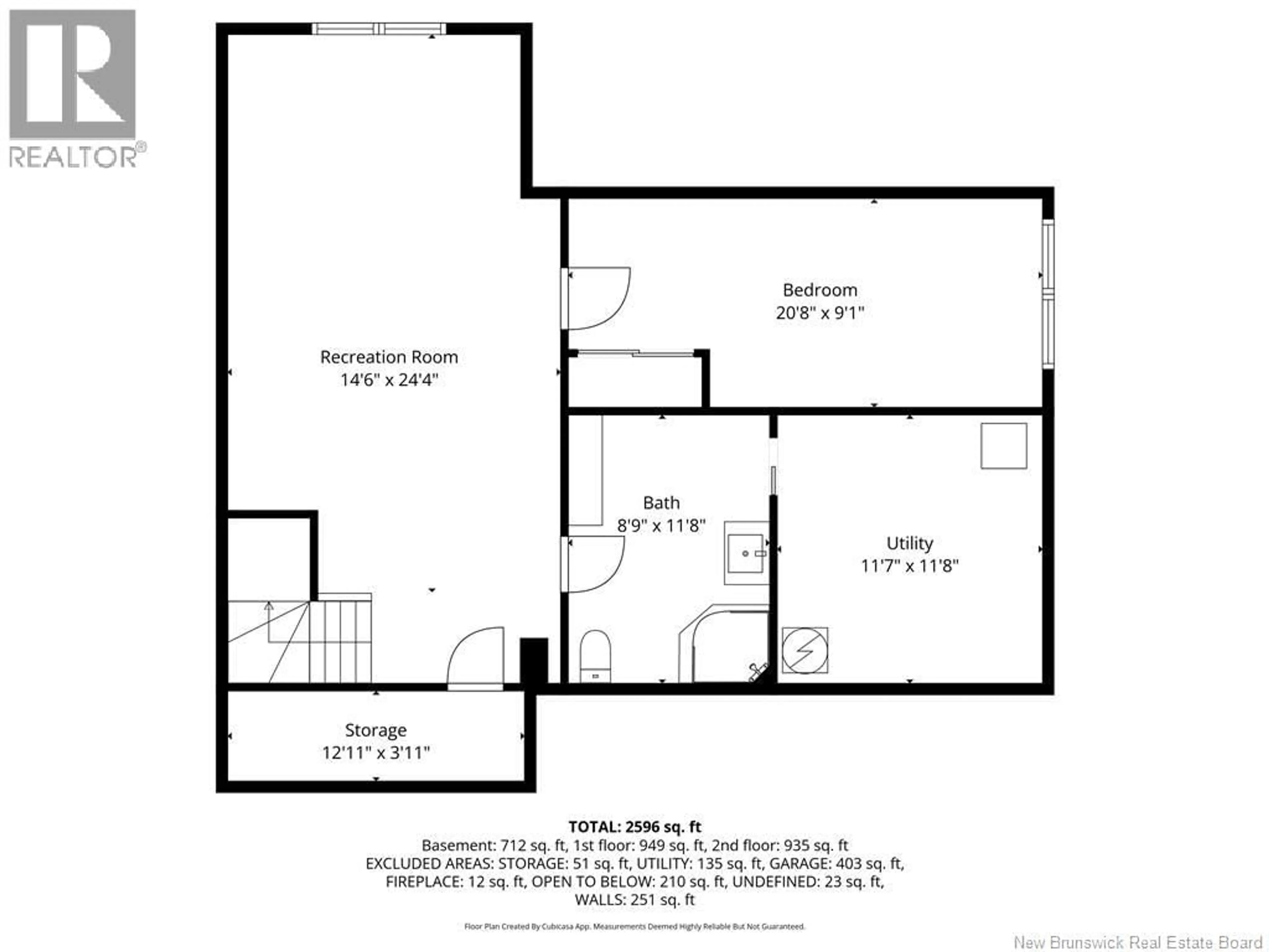 Floor plan for 7 CORONATION COURT, Oromocto New Brunswick E2V2M9