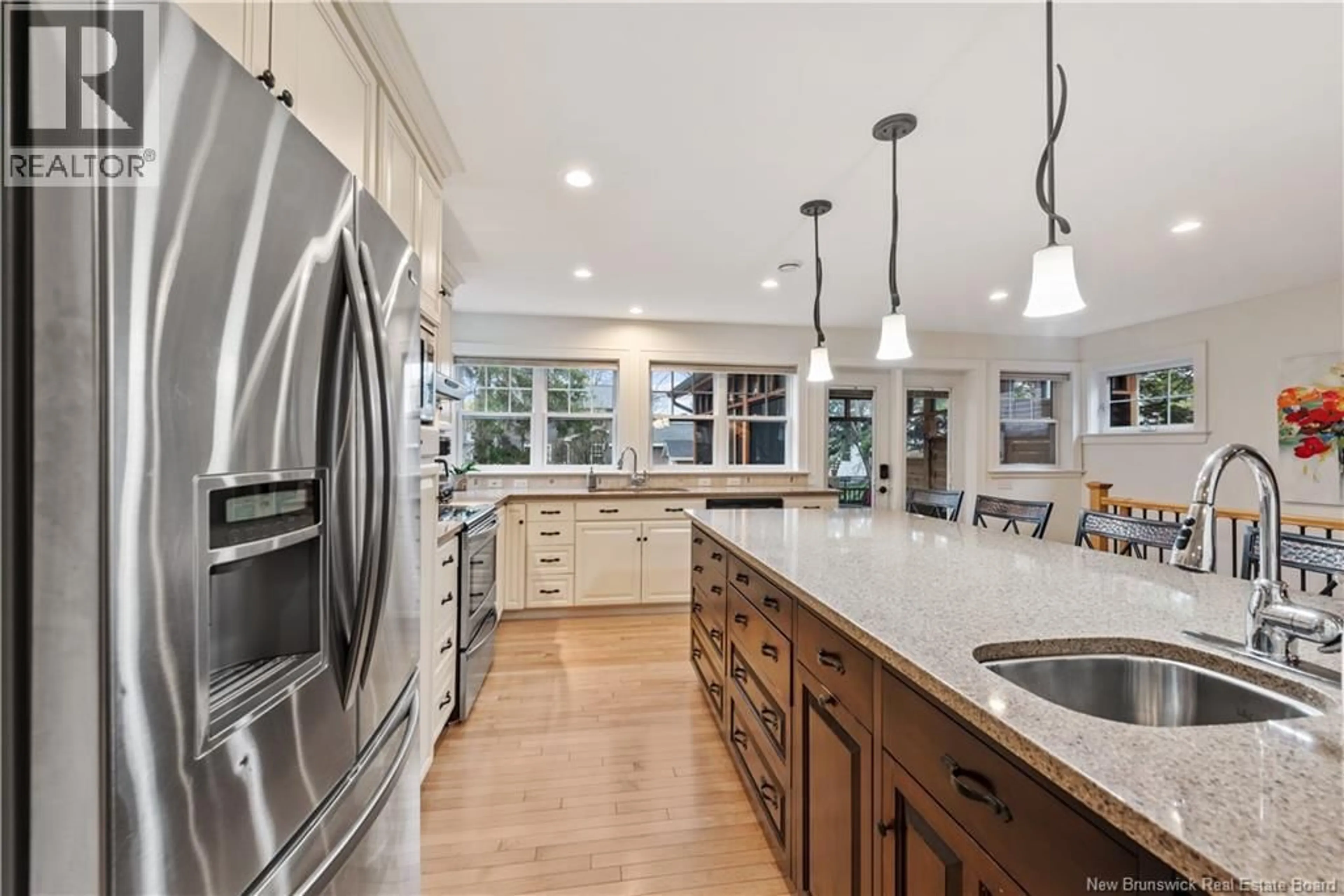 Open concept kitchen, ceramic/tile floor for 84 KENSINGTON DRIVE, Moncton New Brunswick E1E3J6
