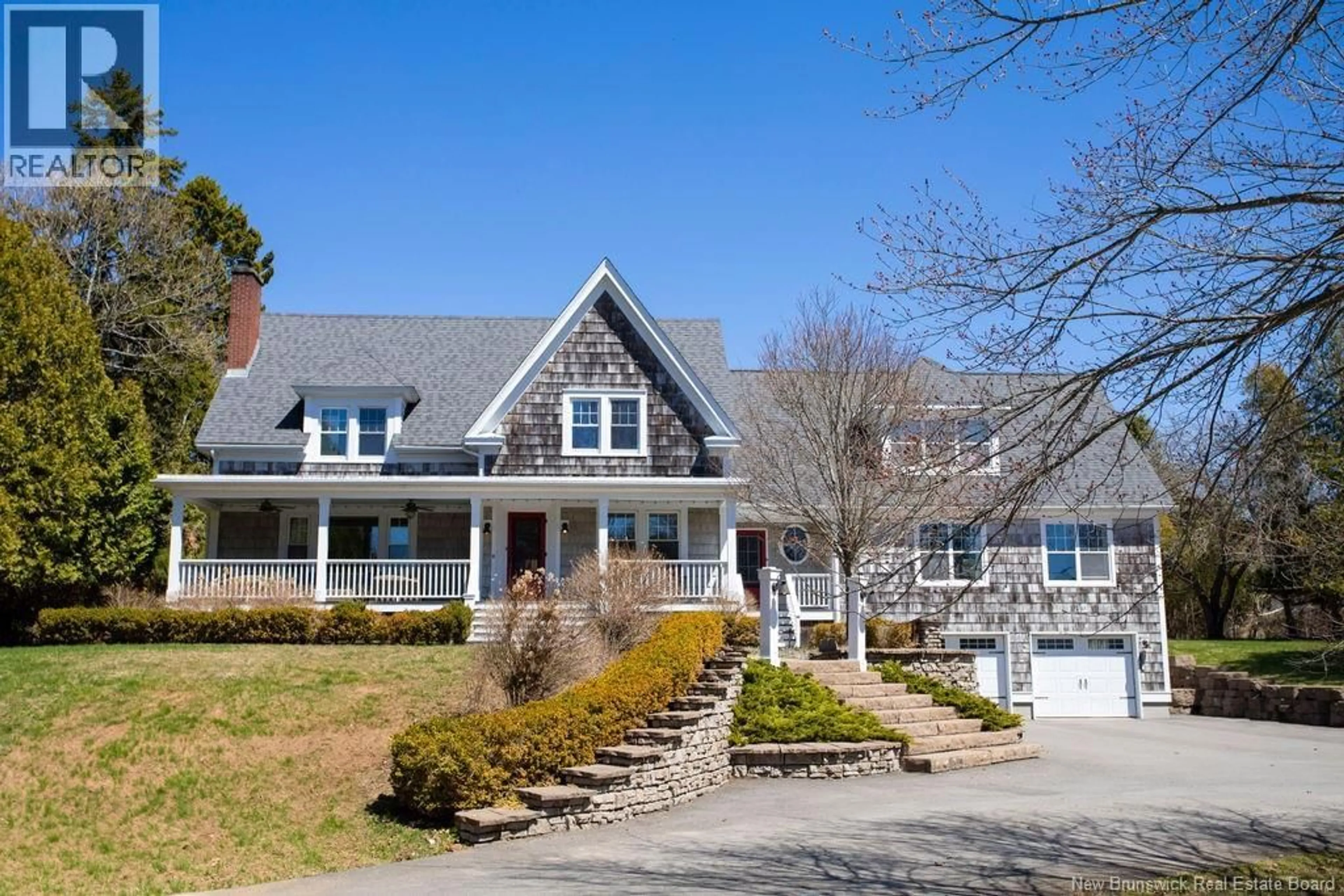 Home with vinyl exterior material, street for 6 GROVE AVENUE, Rothesay New Brunswick E2E5K3
