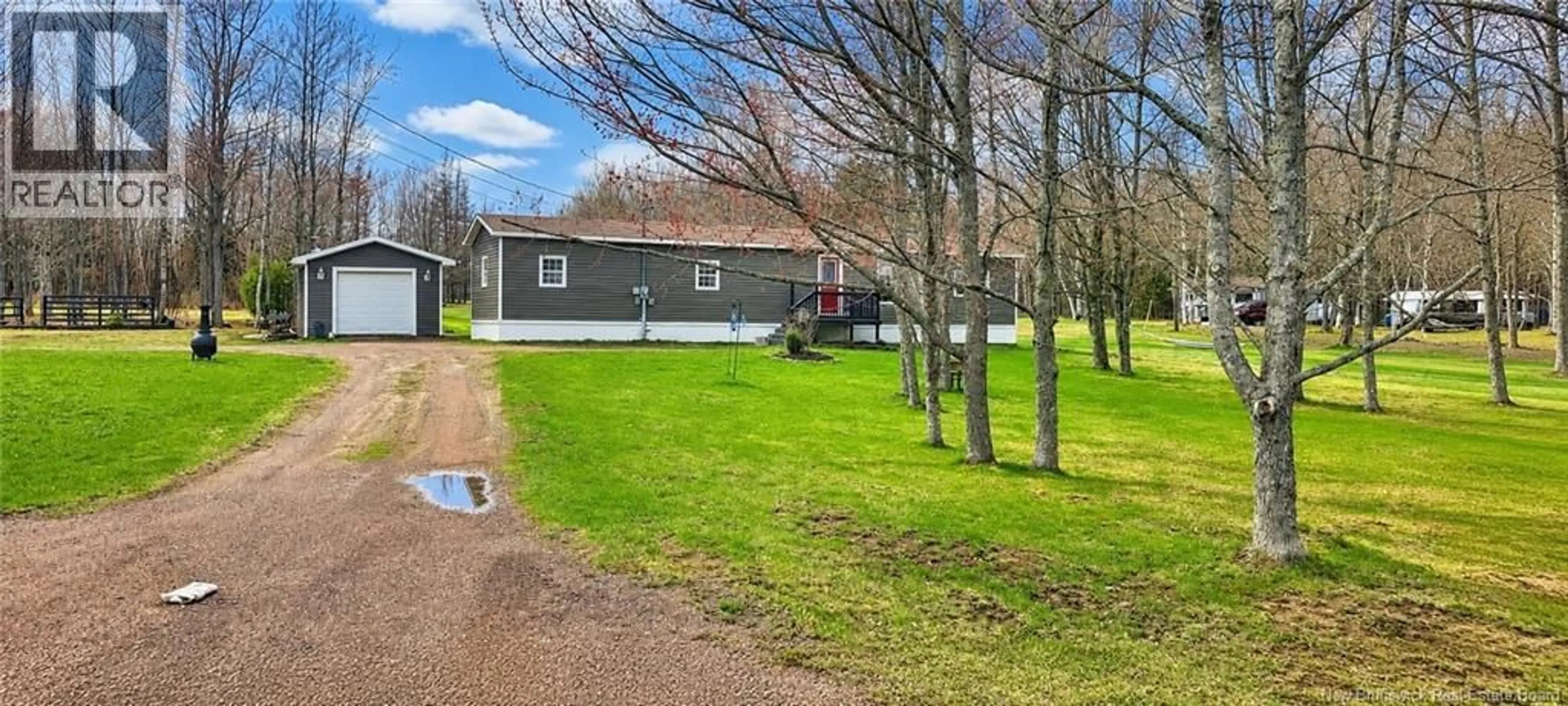 A pic from outside/outdoor area/front of a property/back of a property/a pic from drone, water/lake/river/ocean view for 105 PARKER ROAD, Scoudouc New Brunswick E4P3P6
