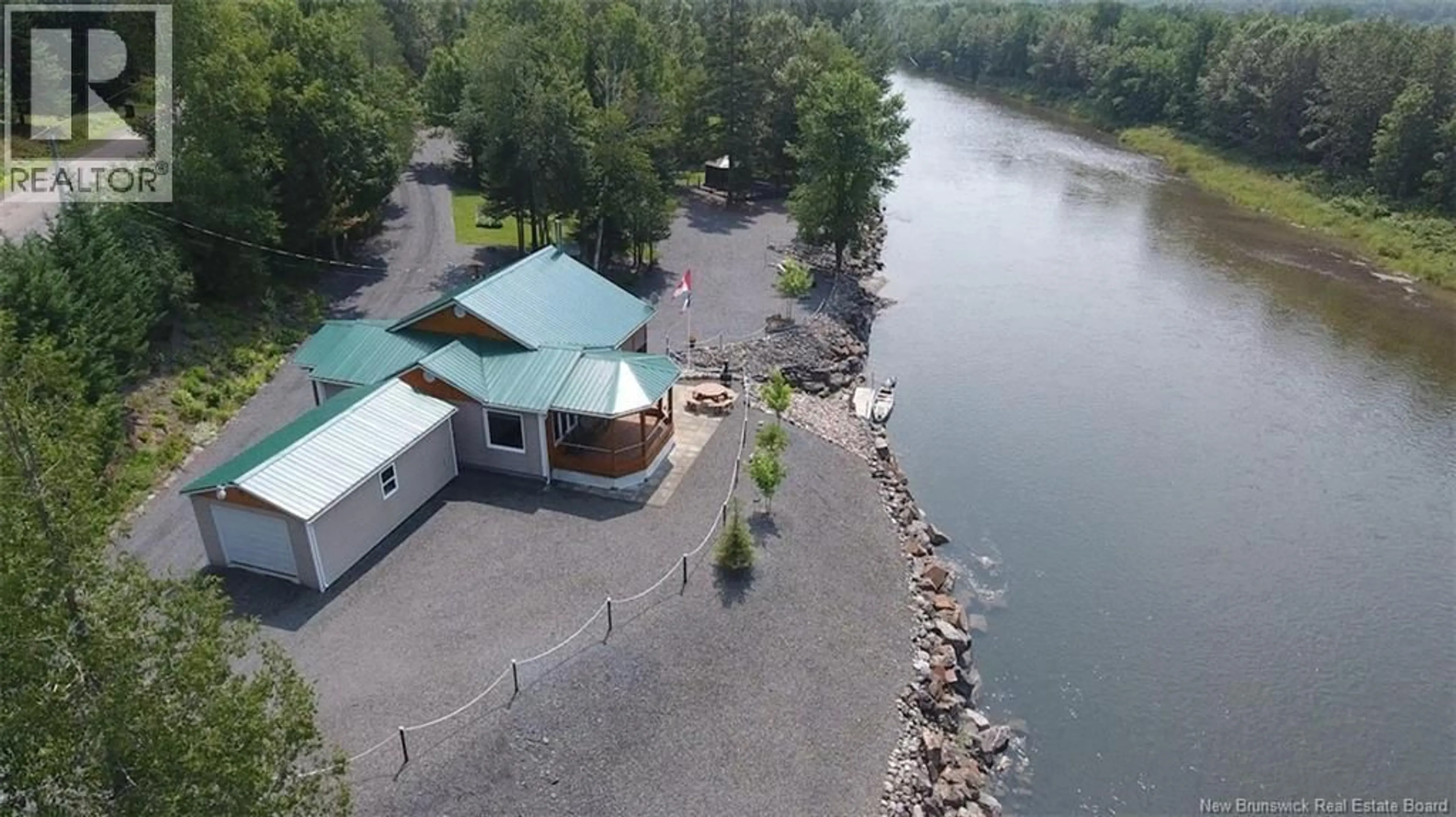 A pic from outside/outdoor area/front of a property/back of a property/a pic from drone, water/lake/river/ocean view for 1520 RIVIÈRE-VERTE ROAD, Saint-Basile New Brunswick E7C2L4