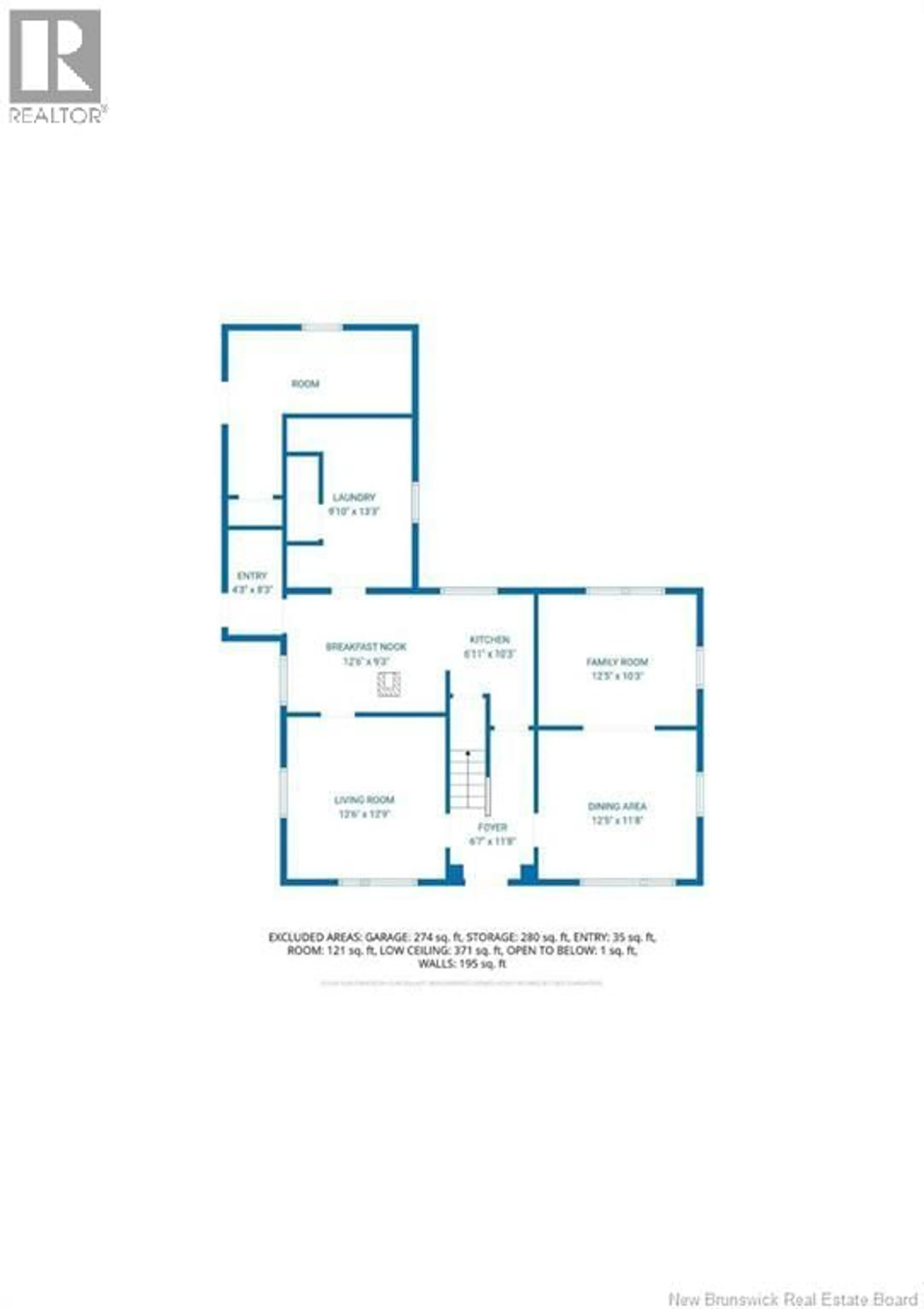 Floor plan for 6480 RTE 102, Oak Point New Brunswick E5M2G9