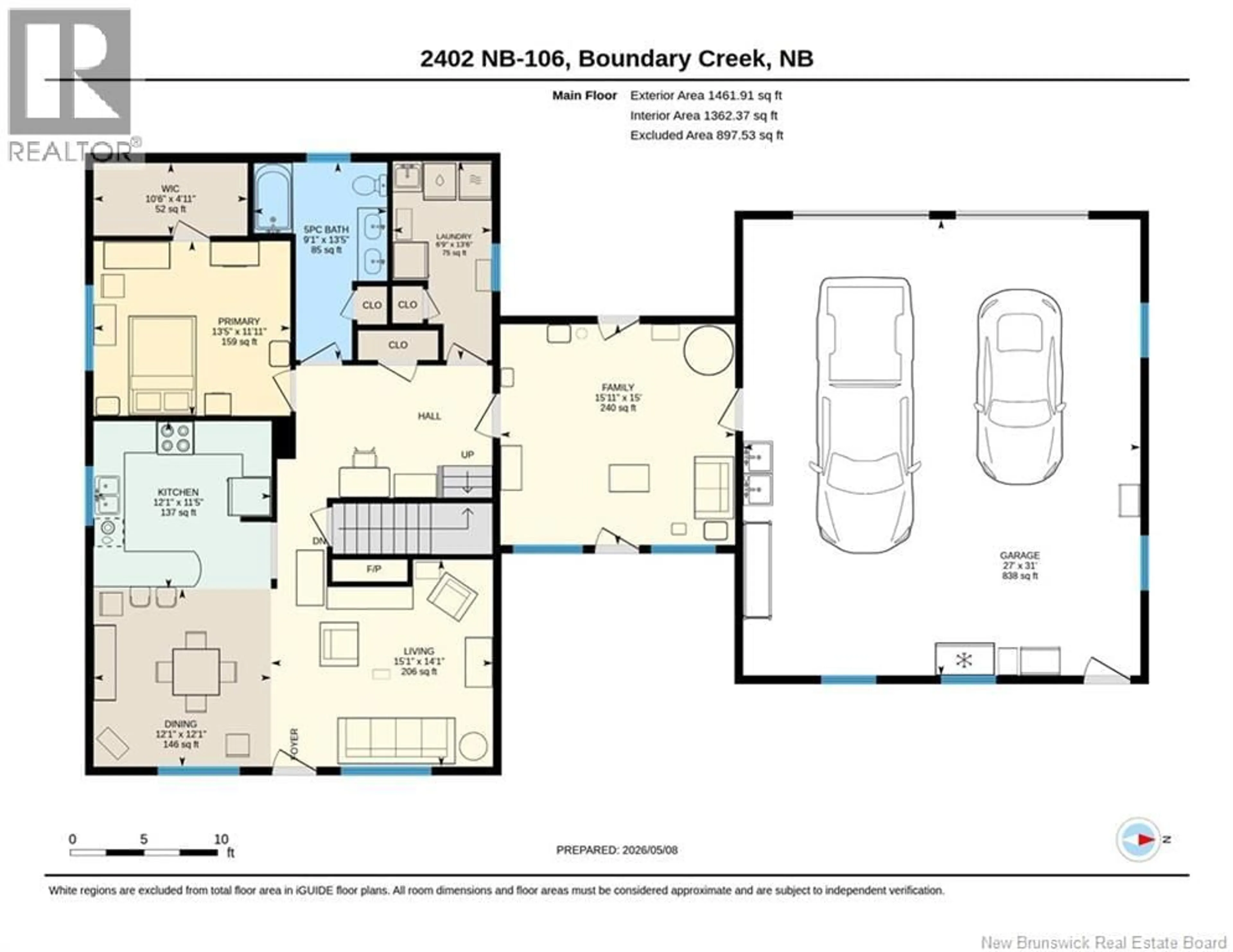 Floor plan for 2402 ROUTE 106, Boundary Creek New Brunswick E1G4L8