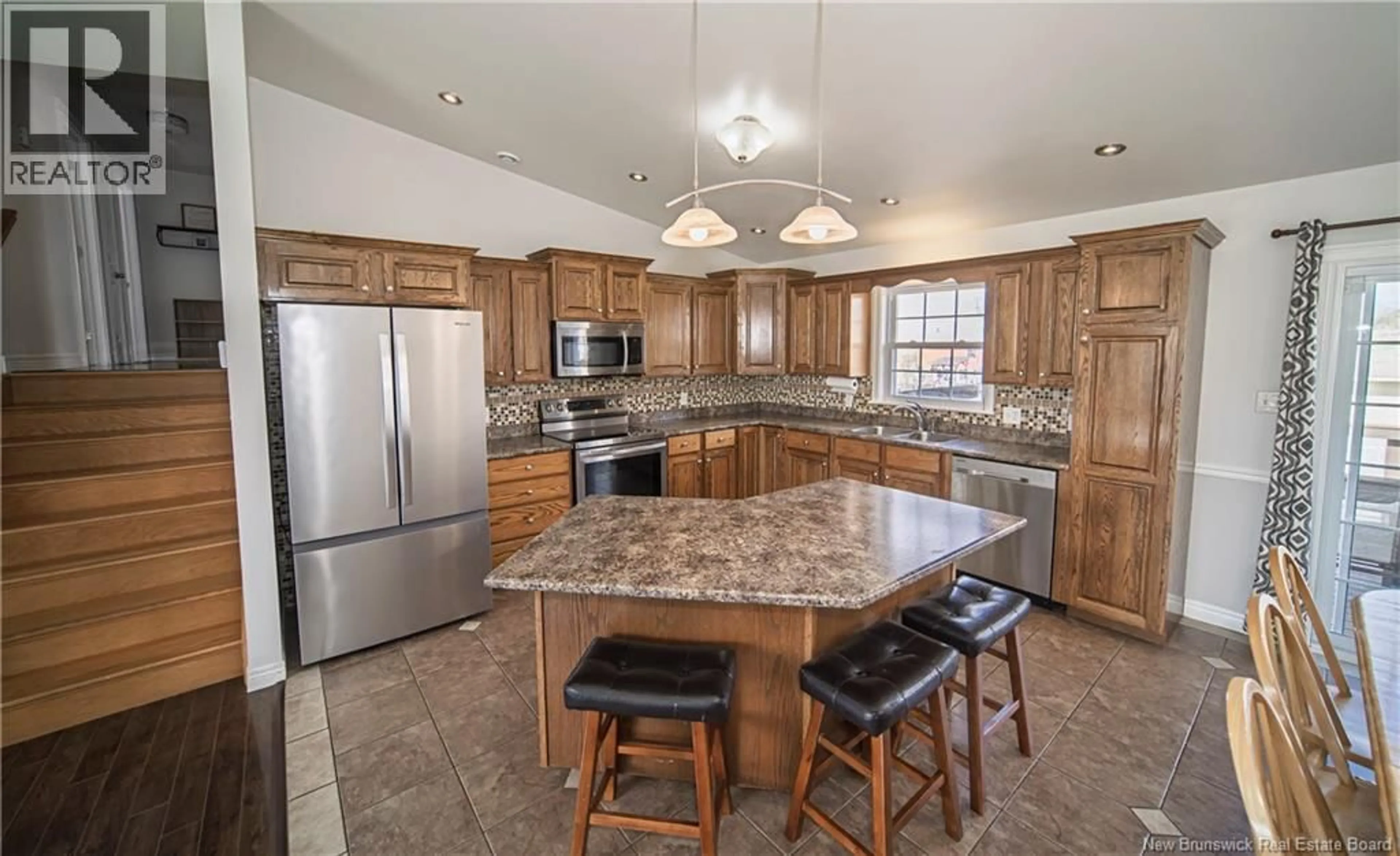 Open concept kitchen, ceramic/tile floor for 9 HALLIHAN DRIVE, Oromocto New Brunswick E2V0C1