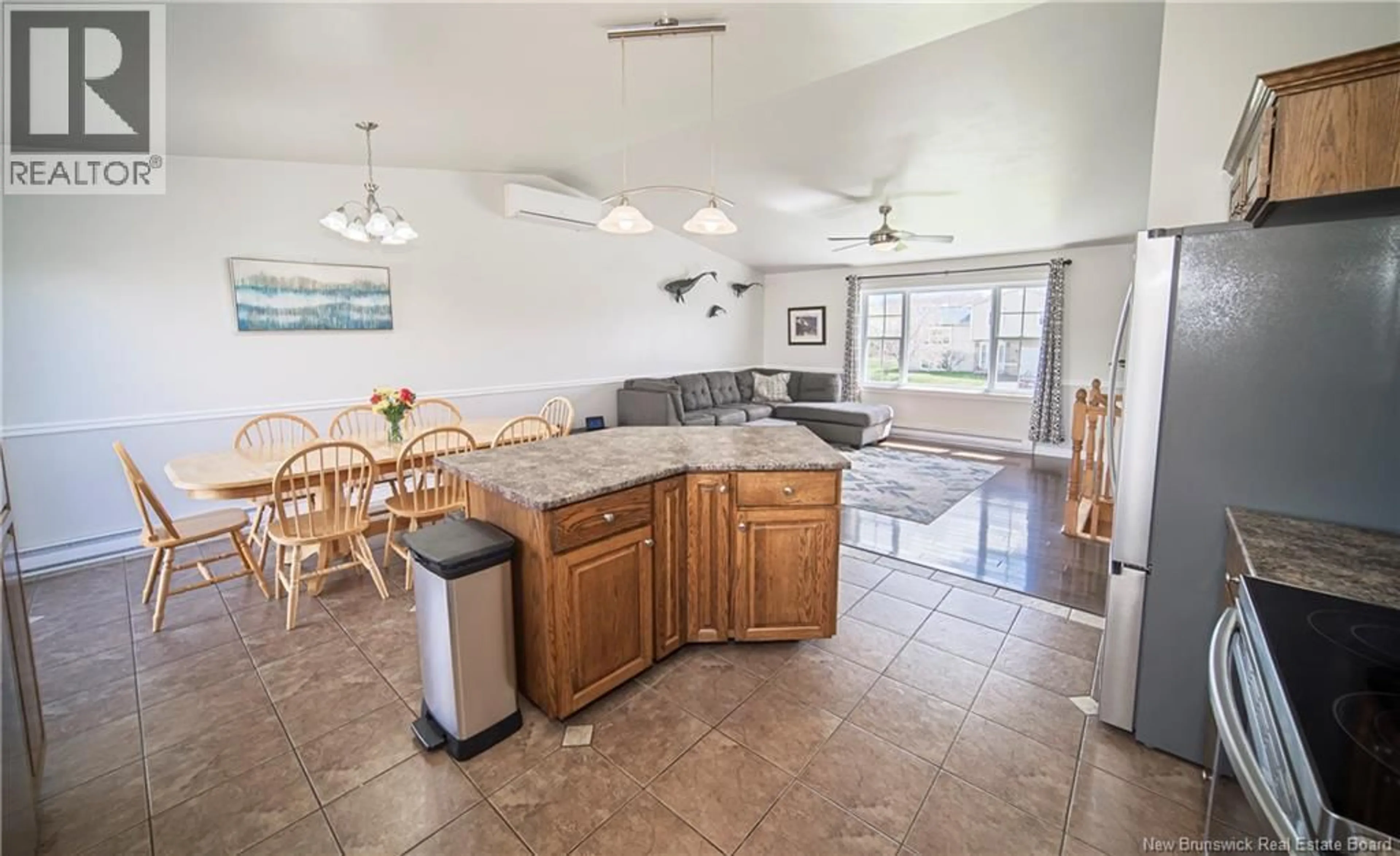 Open concept kitchen, ceramic/tile floor for 9 HALLIHAN DRIVE, Oromocto New Brunswick E2V0C1
