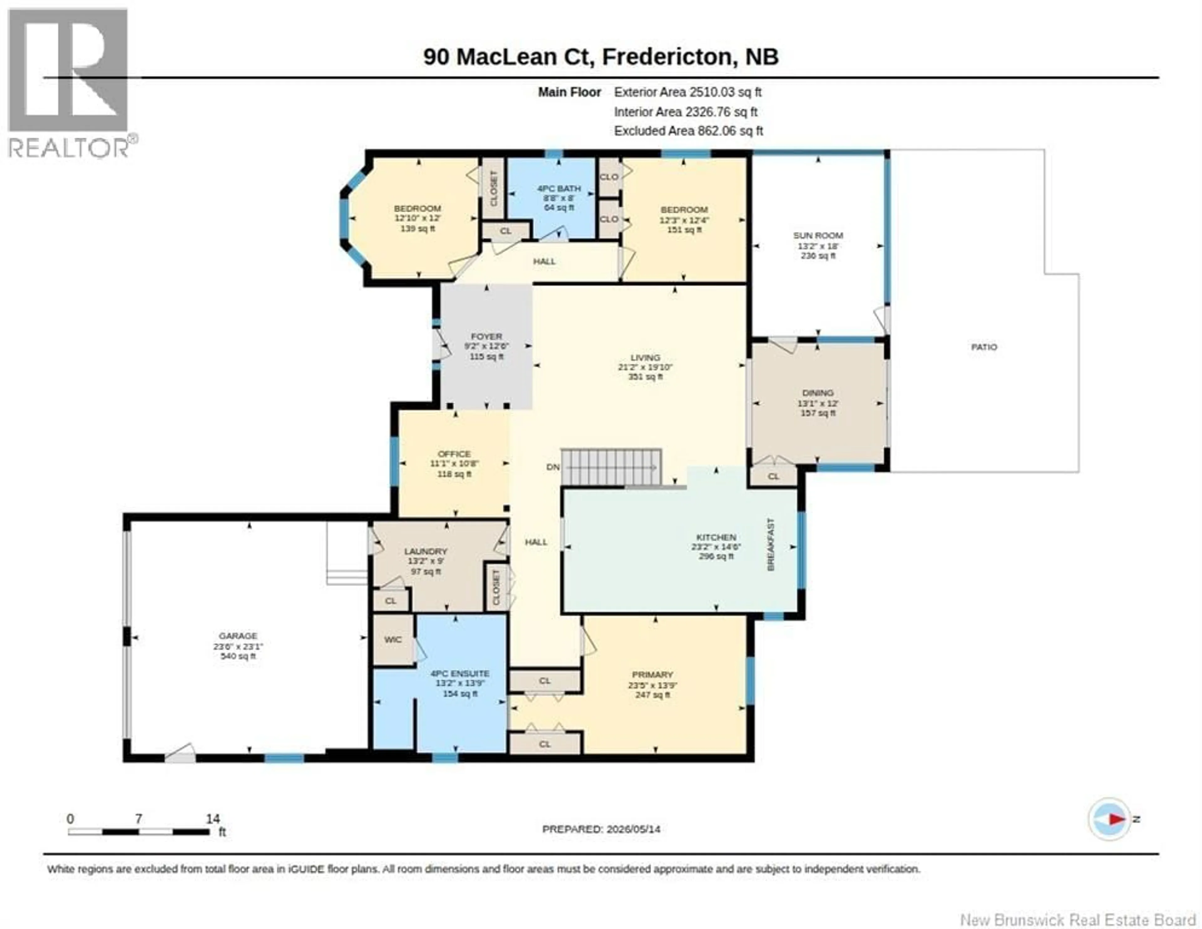 Floor plan for 90 MACLEAN COURT, Fredericton New Brunswick E3G9Y1