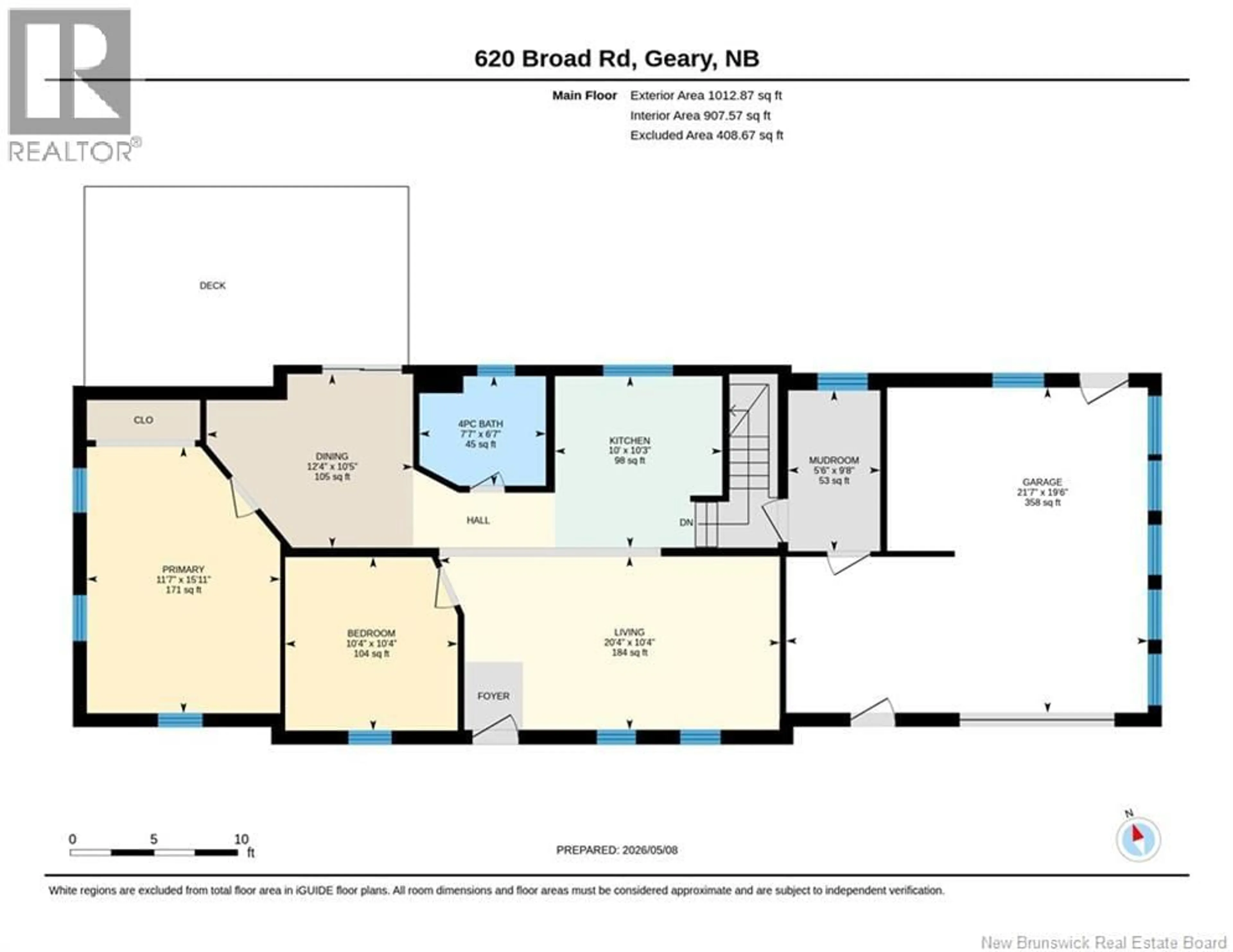 Floor plan for 620 BROAD ROAD, Geary New Brunswick E2V2W2