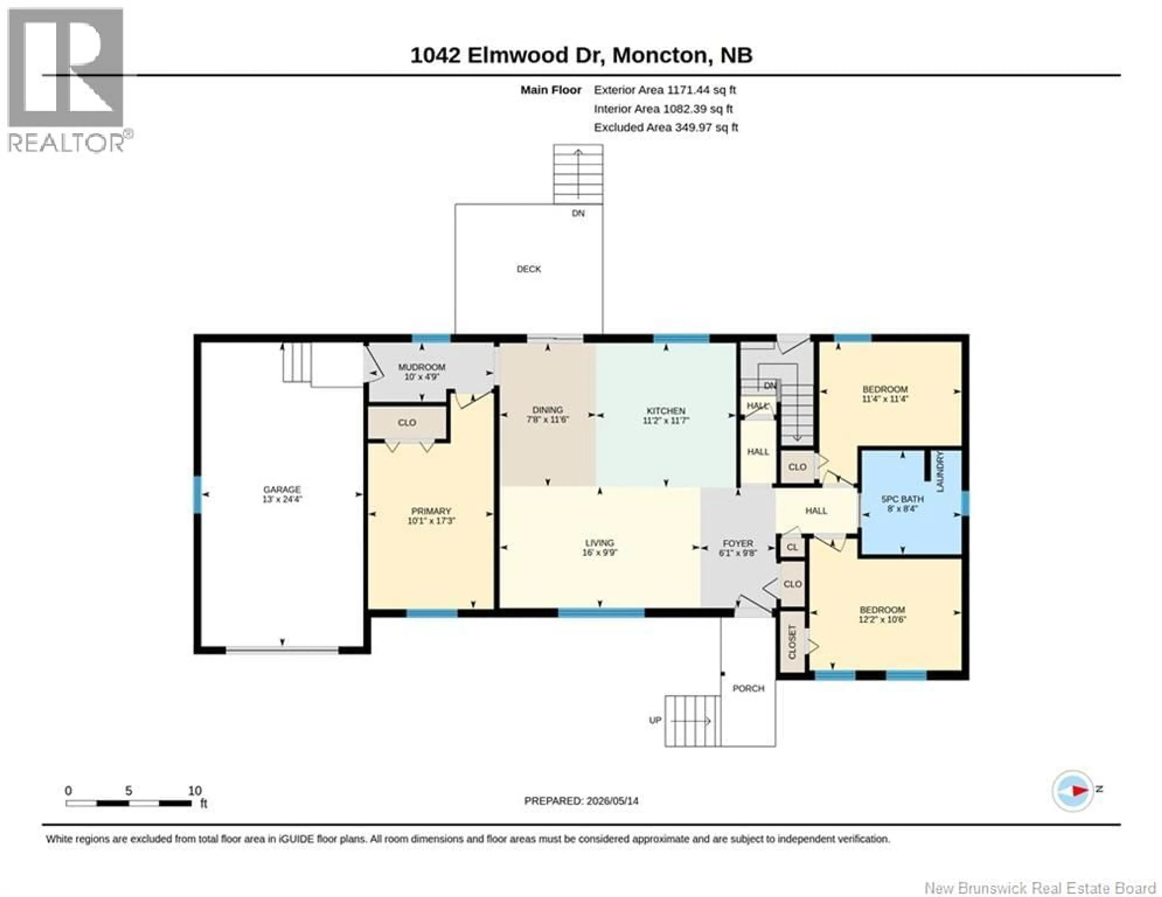 Floor plan for 1042 ELMWOOD, Moncton New Brunswick E1H2G9