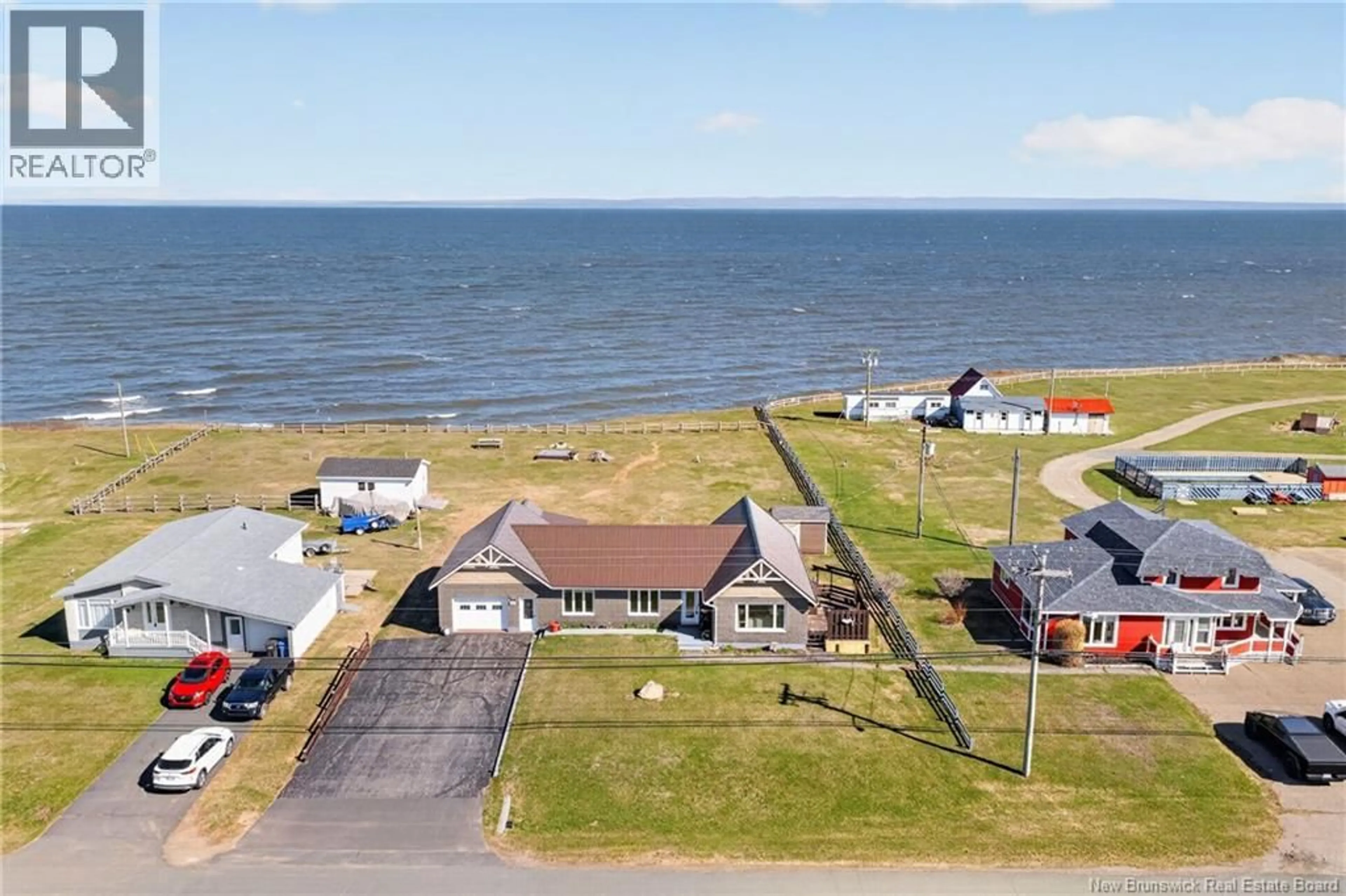 A pic from outside/outdoor area/front of a property/back of a property/a pic from drone, water/lake/river/ocean view for 474 RUE ACADIE RUE, Grande-Anse New Brunswick E8N1E4