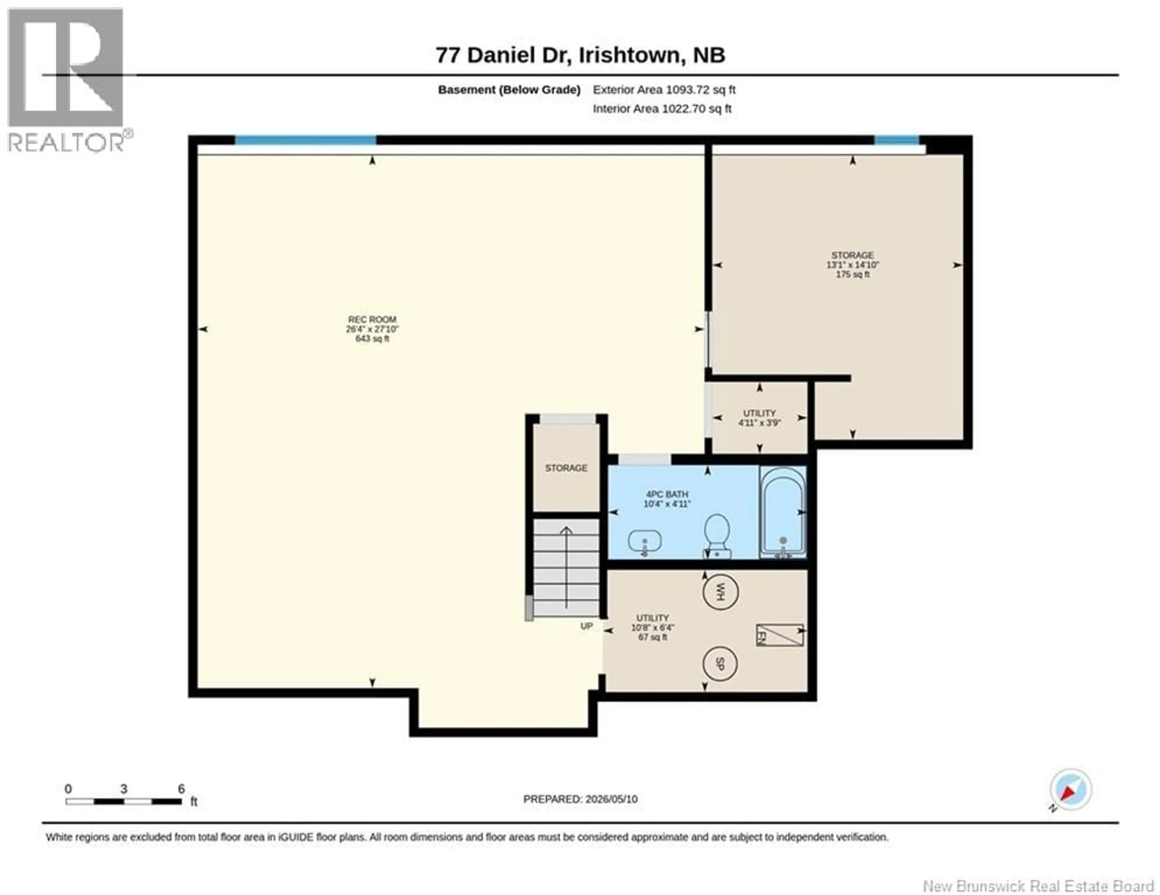 Floor plan for 77 DANIEL DRIVE, Irishtown New Brunswick E1H0B2