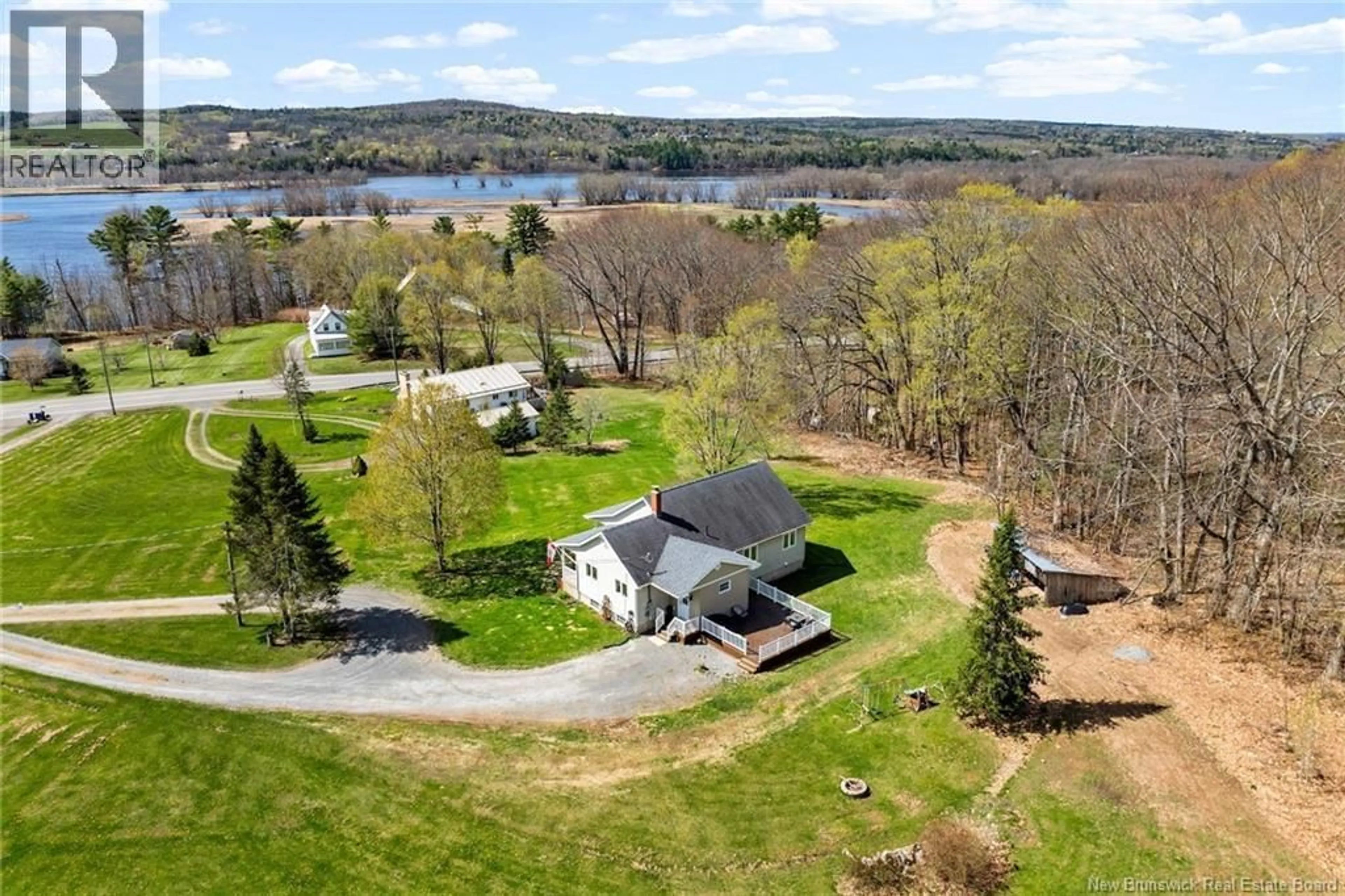 A pic from outside/outdoor area/front of a property/back of a property/a pic from drone, water/lake/river/ocean view for 13 LYNCH LANE, Fredericton New Brunswick E3V7G8