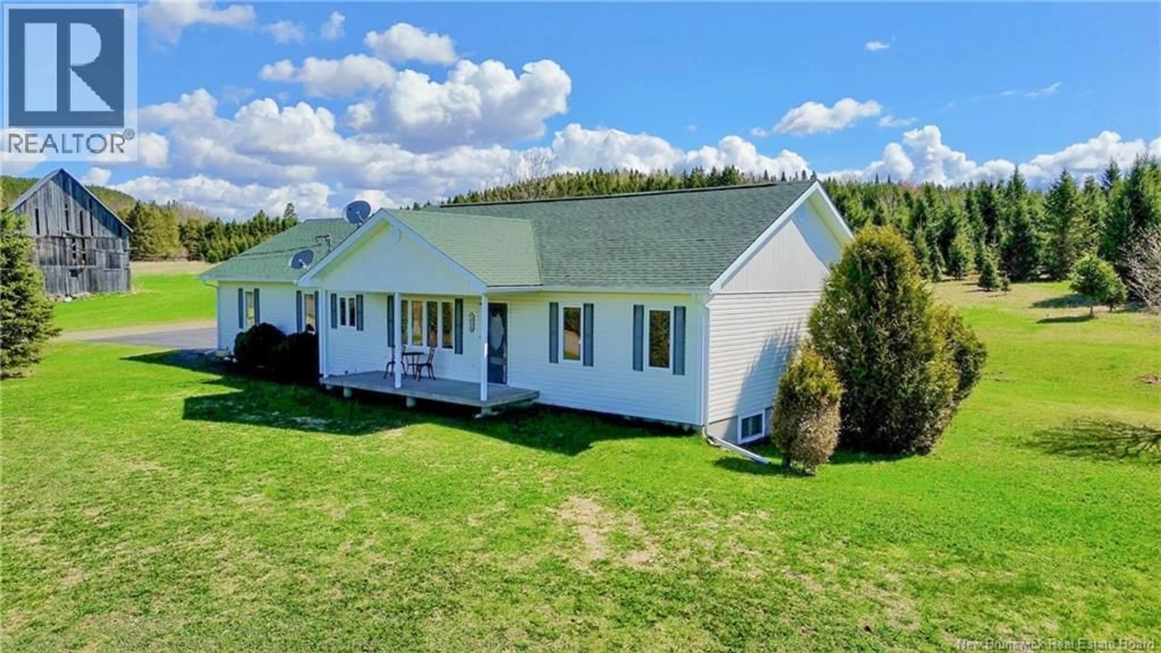 A pic from outside/outdoor area/front of a property/back of a property/a pic from drone, unknown for 400 WEST GLASSVILLE ROAD, Glassville New Brunswick E7L1W4