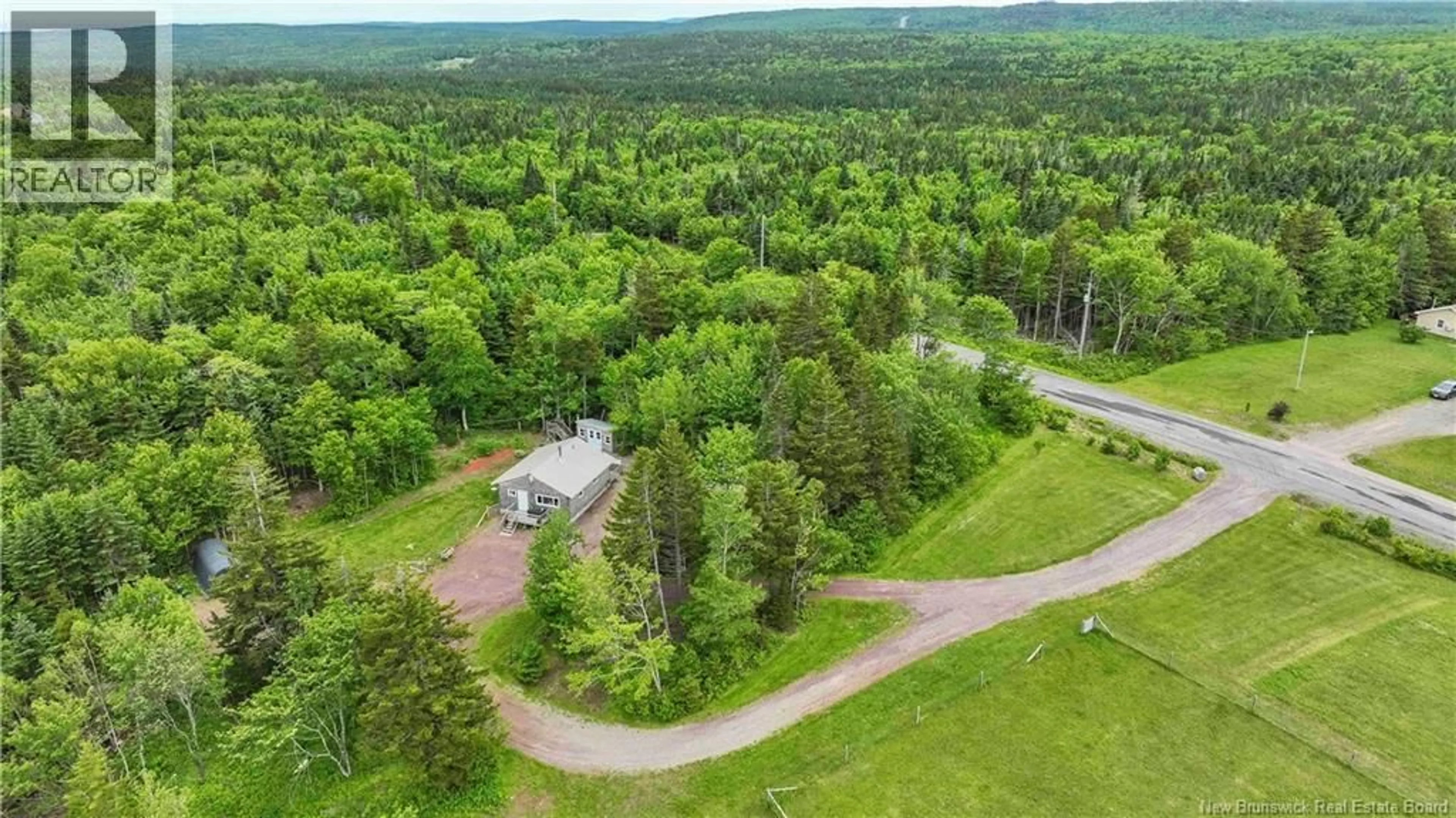 A pic from outside/outdoor area/front of a property/back of a property/a pic from drone, forest/trees view for 144 MCGRAW ROAD, Bains Corner New Brunswick E5R0A4