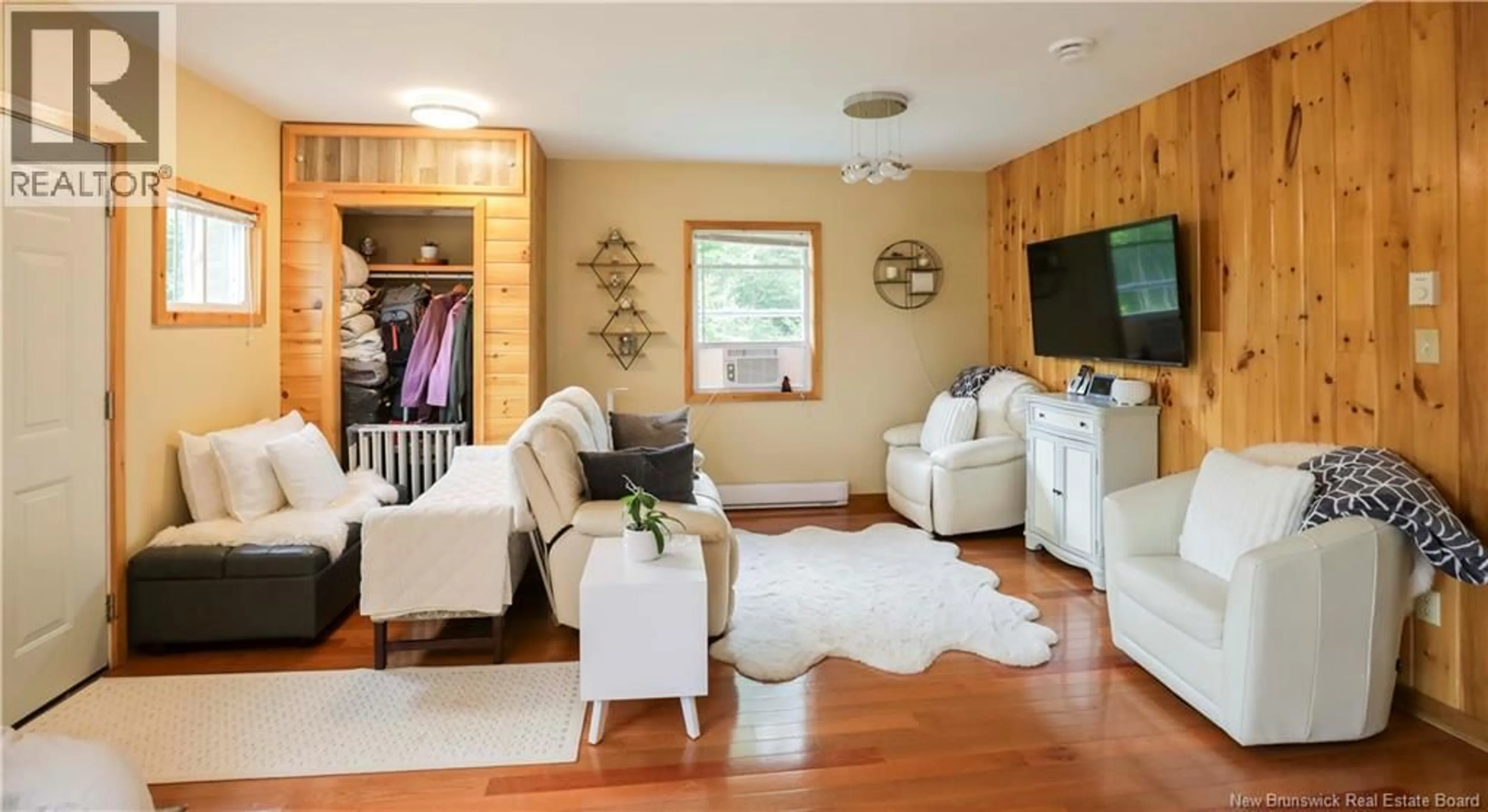 Living room with furniture, wood/laminate floor for 144 MCGRAW ROAD, Bains Corner New Brunswick E5R0A4