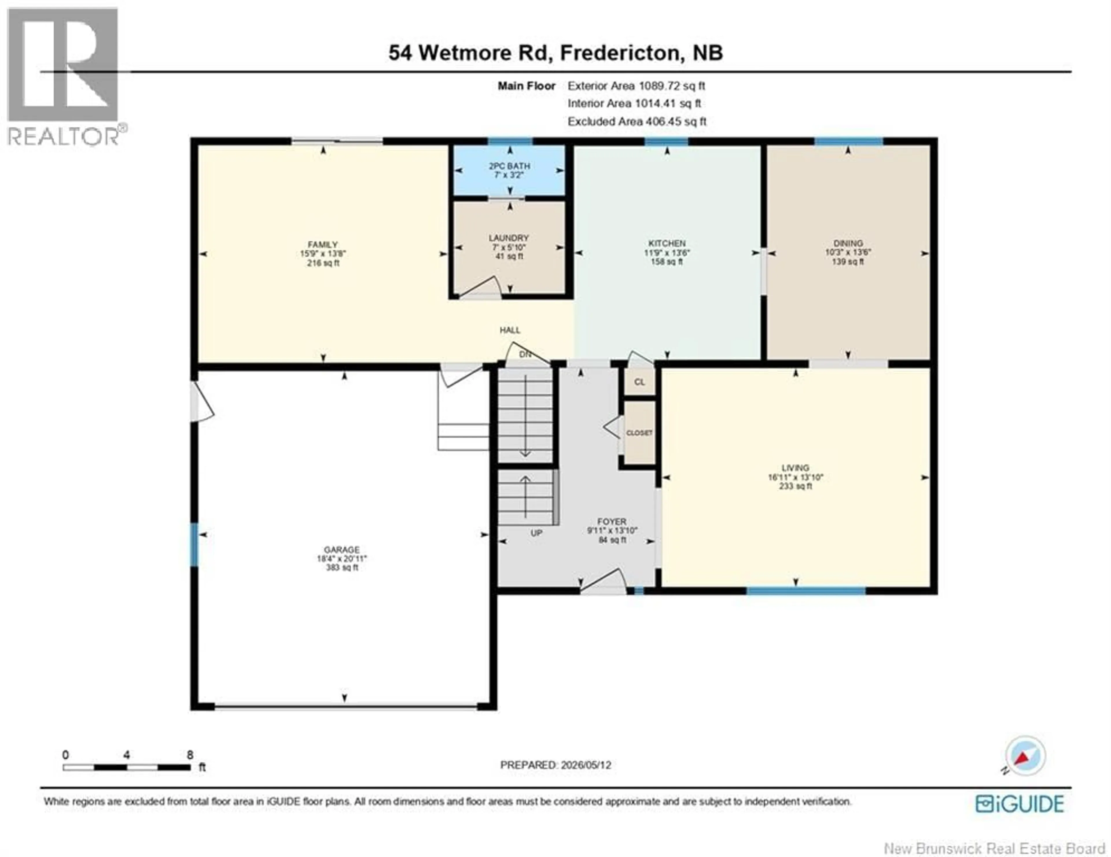 Floor plan for 54 WETMORE ROAD, Fredericton New Brunswick E3B6Y2