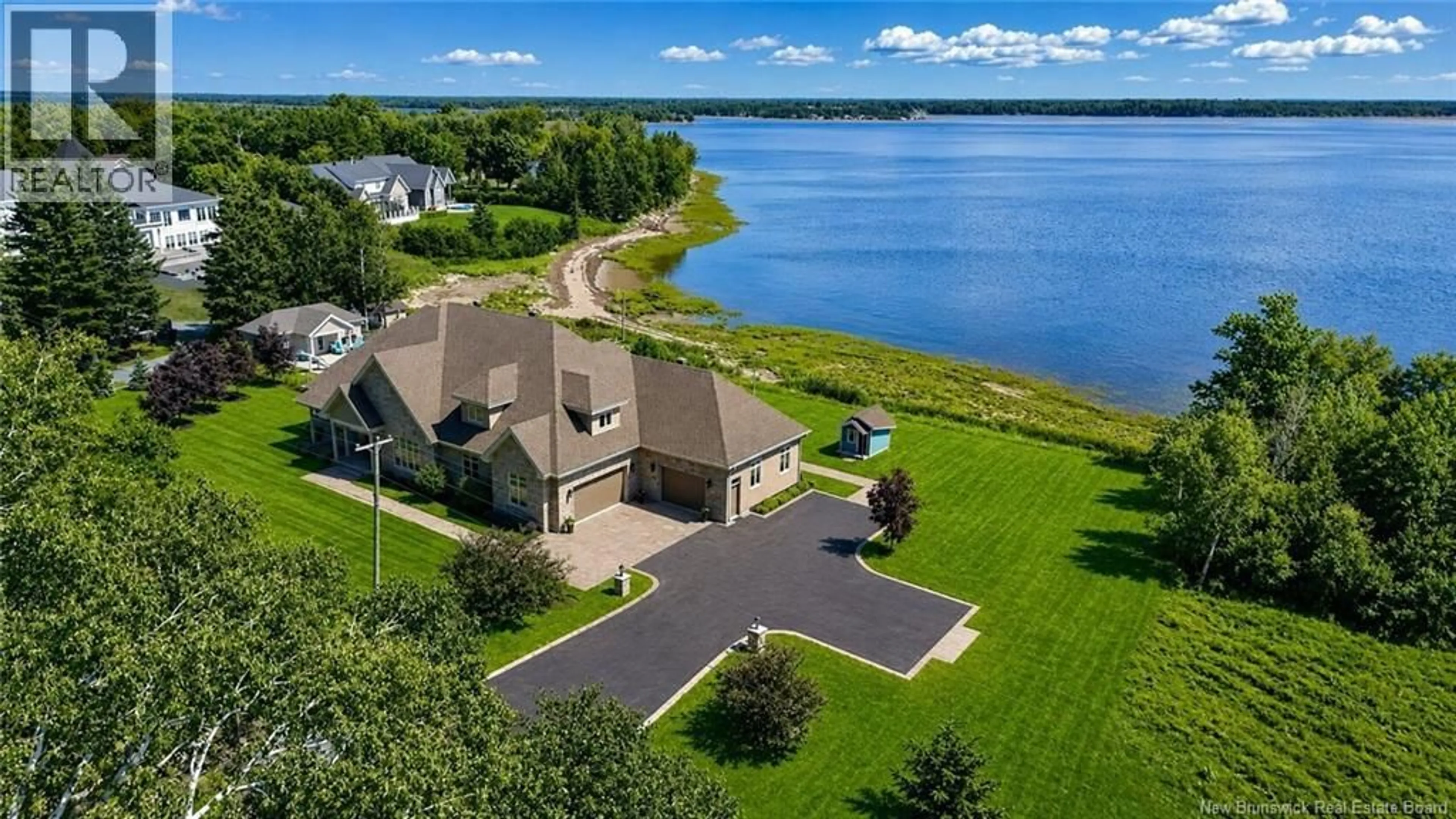 A pic from outside/outdoor area/front of a property/back of a property/a pic from drone, water/lake/river/ocean view for 1000 YOUGHALL, Bathurst New Brunswick E2A4X1