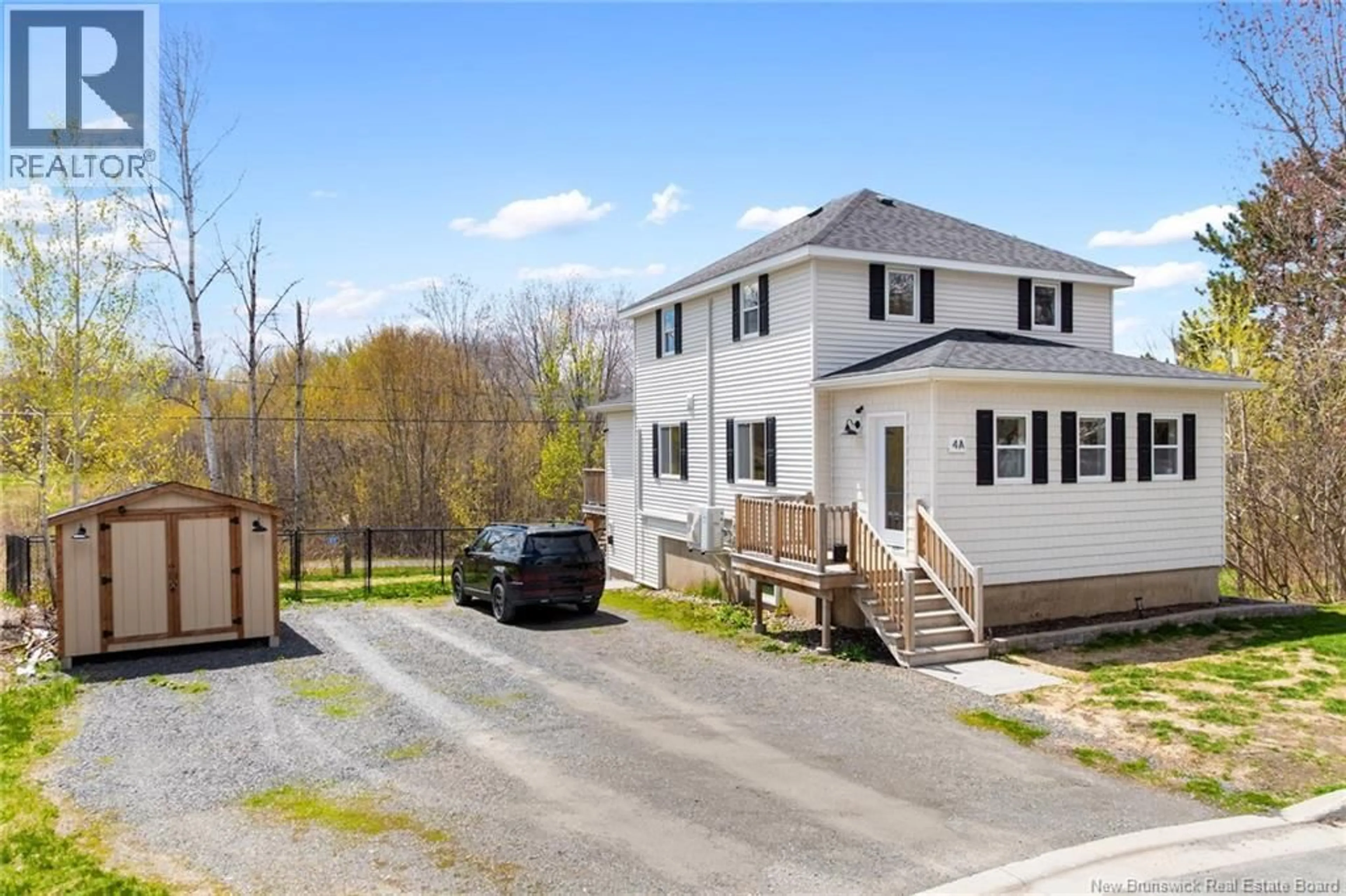 A pic from outside/outdoor area/front of a property/back of a property/a pic from drone, street for 4A HILLCOURT DRIVE, Fredericton New Brunswick E3A1S1