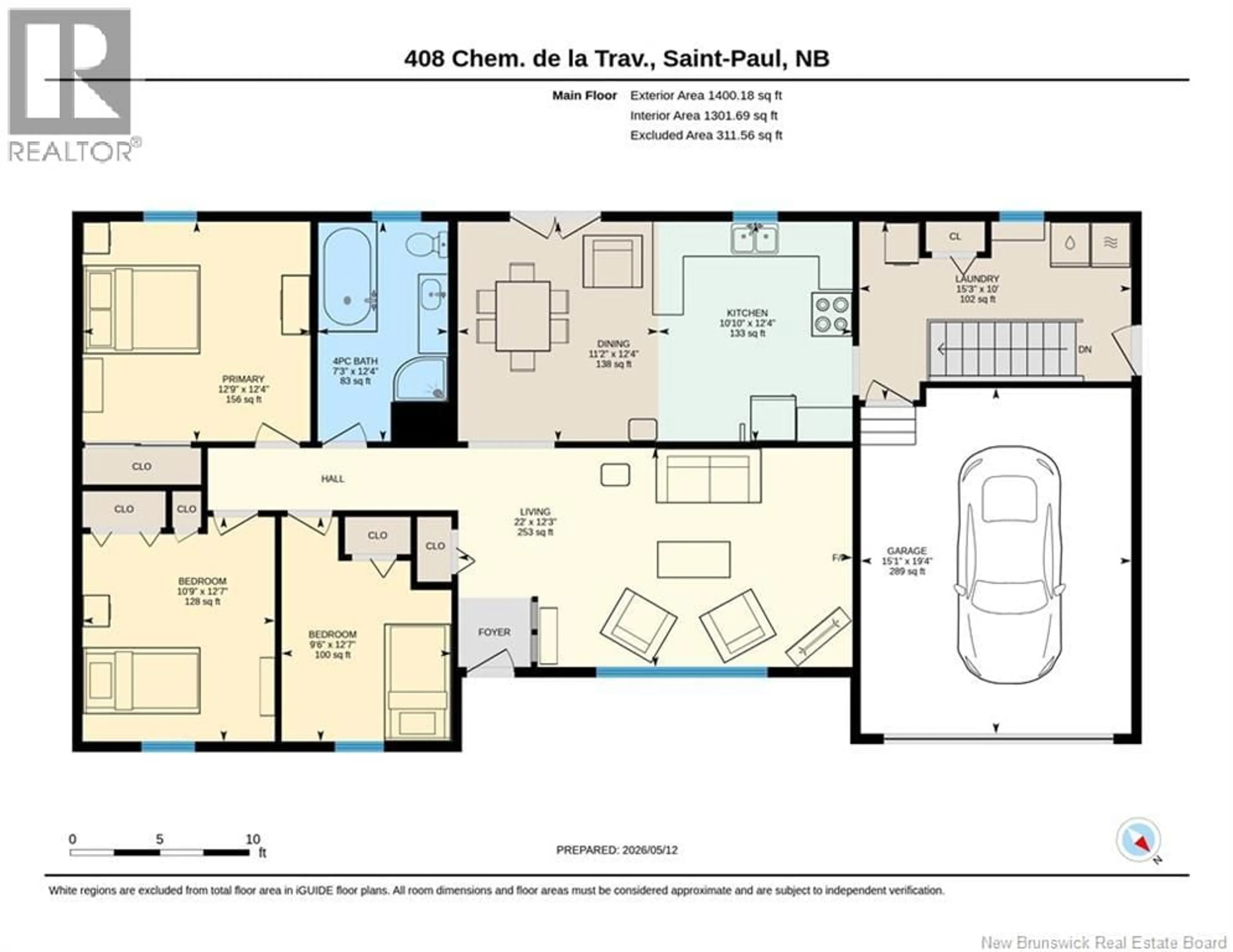 Floor plan for 408 DE LA TRAVERSE, Saint-Paul New Brunswick E4T3H9