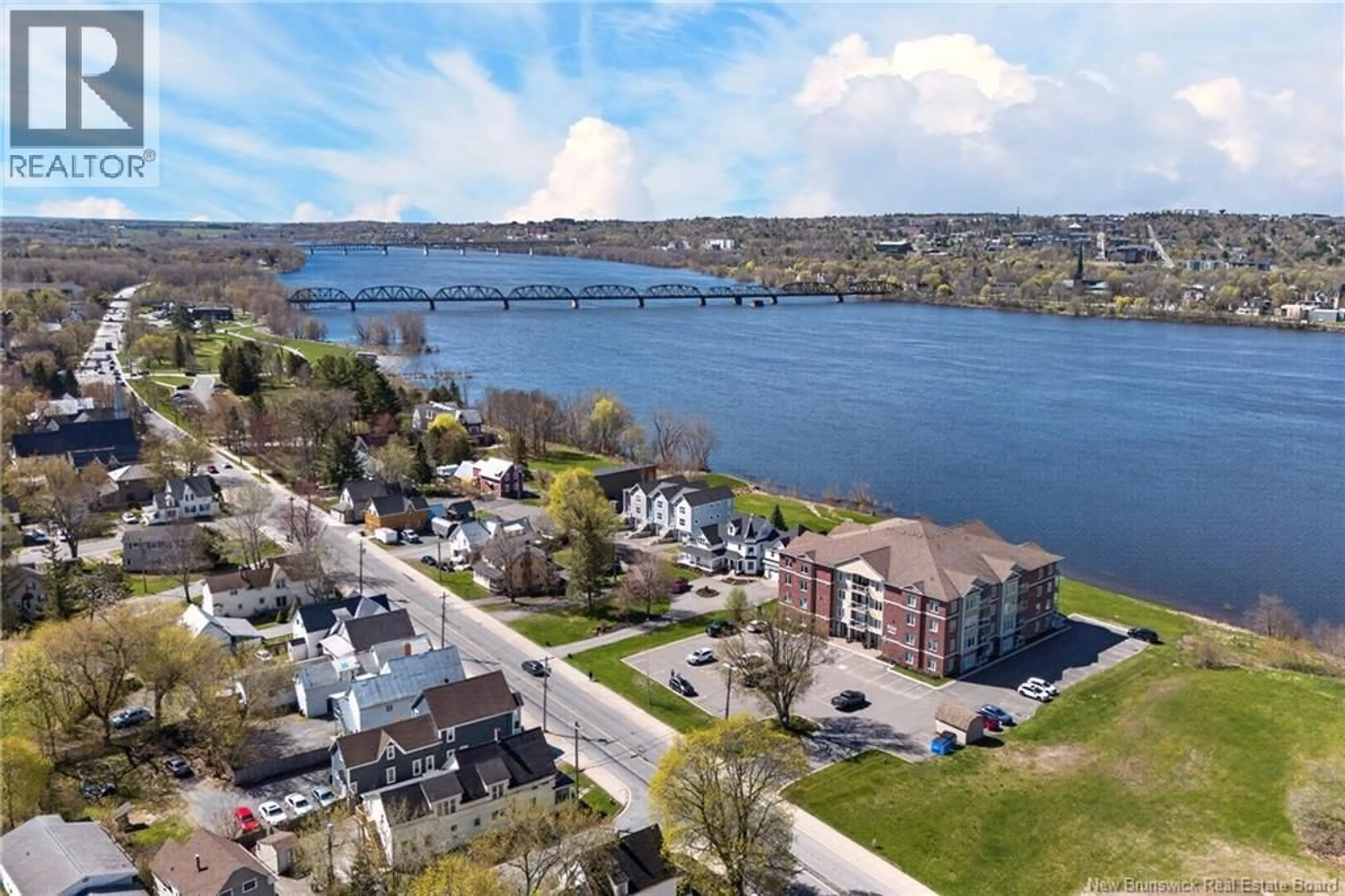 A pic from outside/outdoor area/front of a property/back of a property/a pic from drone, water/lake/river/ocean view for 308 - 700 UNION STREET, Fredericton New Brunswick E3A3N7