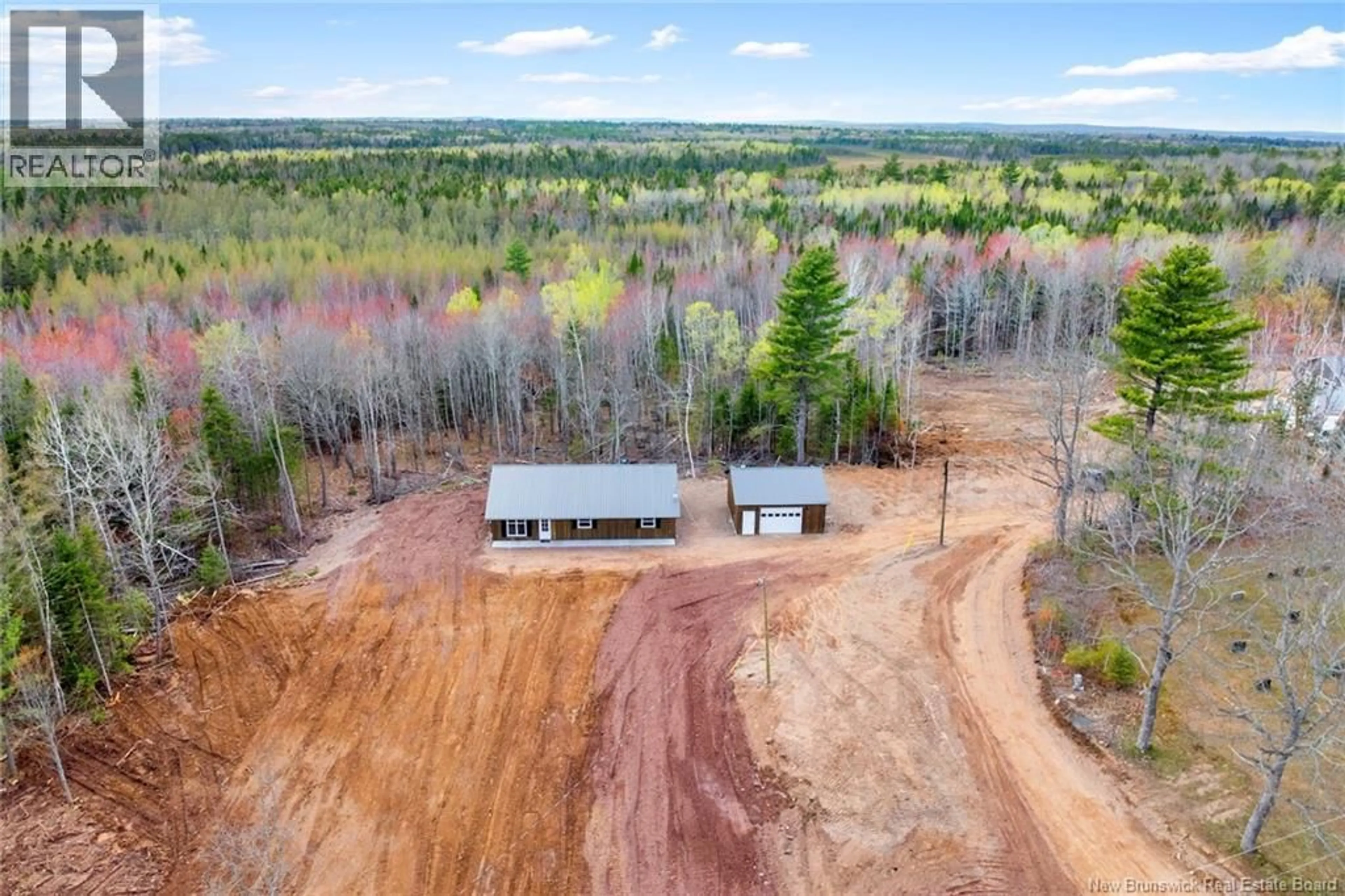 A pic from outside/outdoor area/front of a property/back of a property/a pic from drone, forest/trees view for 350 SUNPOKE ROAD, Rusagonis New Brunswick E3B8W1