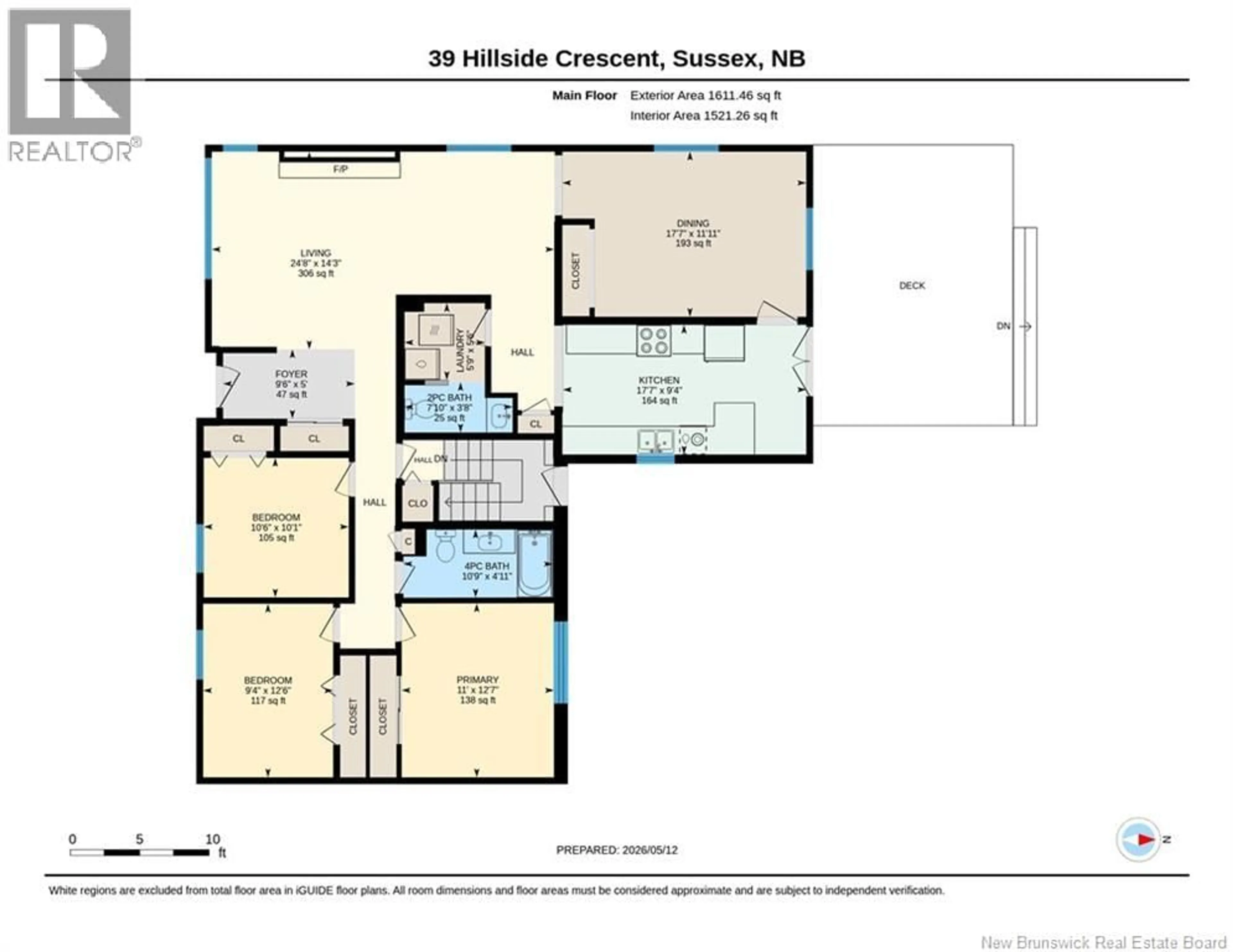 Floor plan for 39 HILLSIDE CRESCENT, Sussex New Brunswick E4E1C4