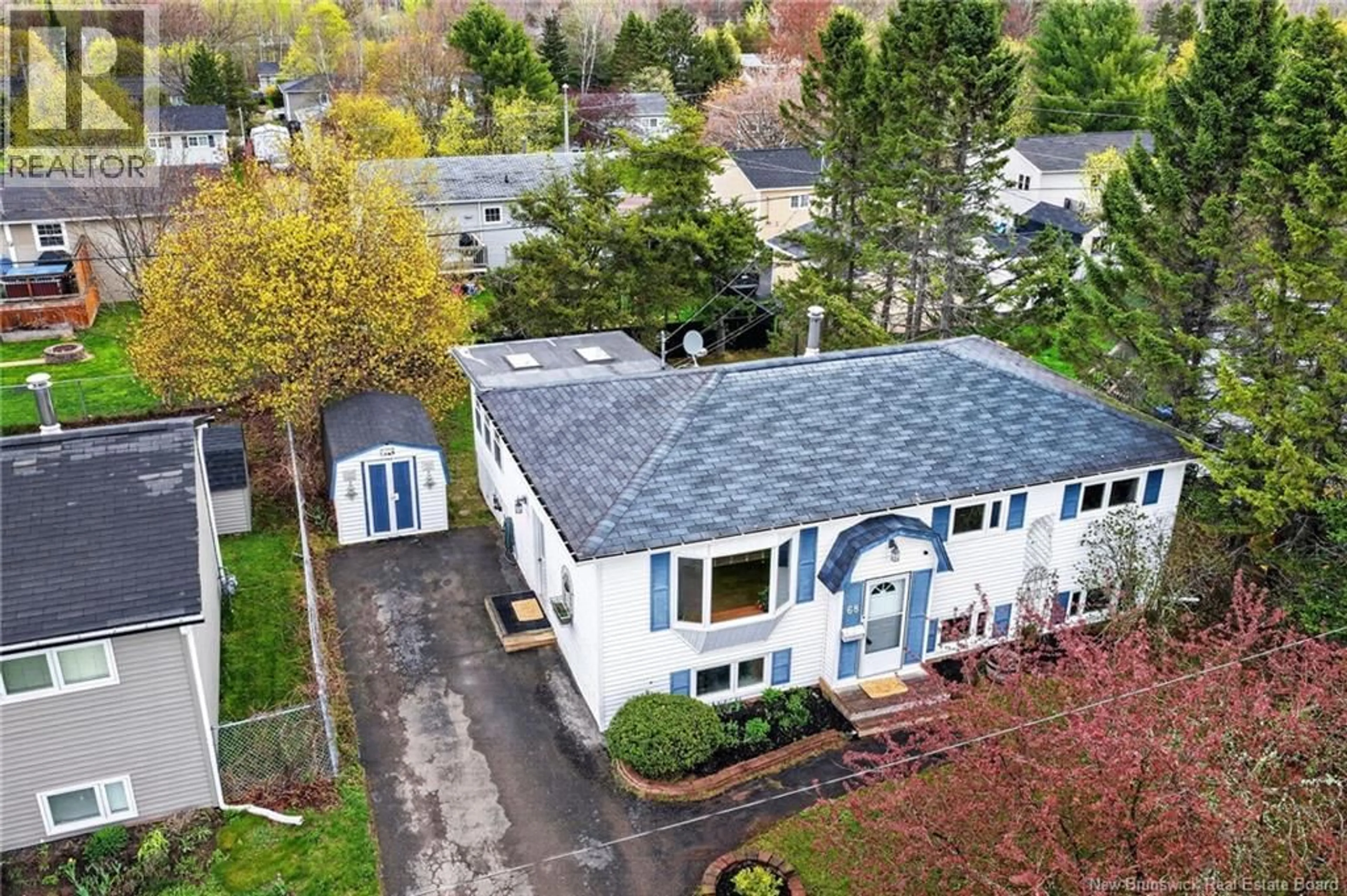 A pic from outside/outdoor area/front of a property/back of a property/a pic from drone, street for 68 AARON COURT, Riverview New Brunswick E1B4C4