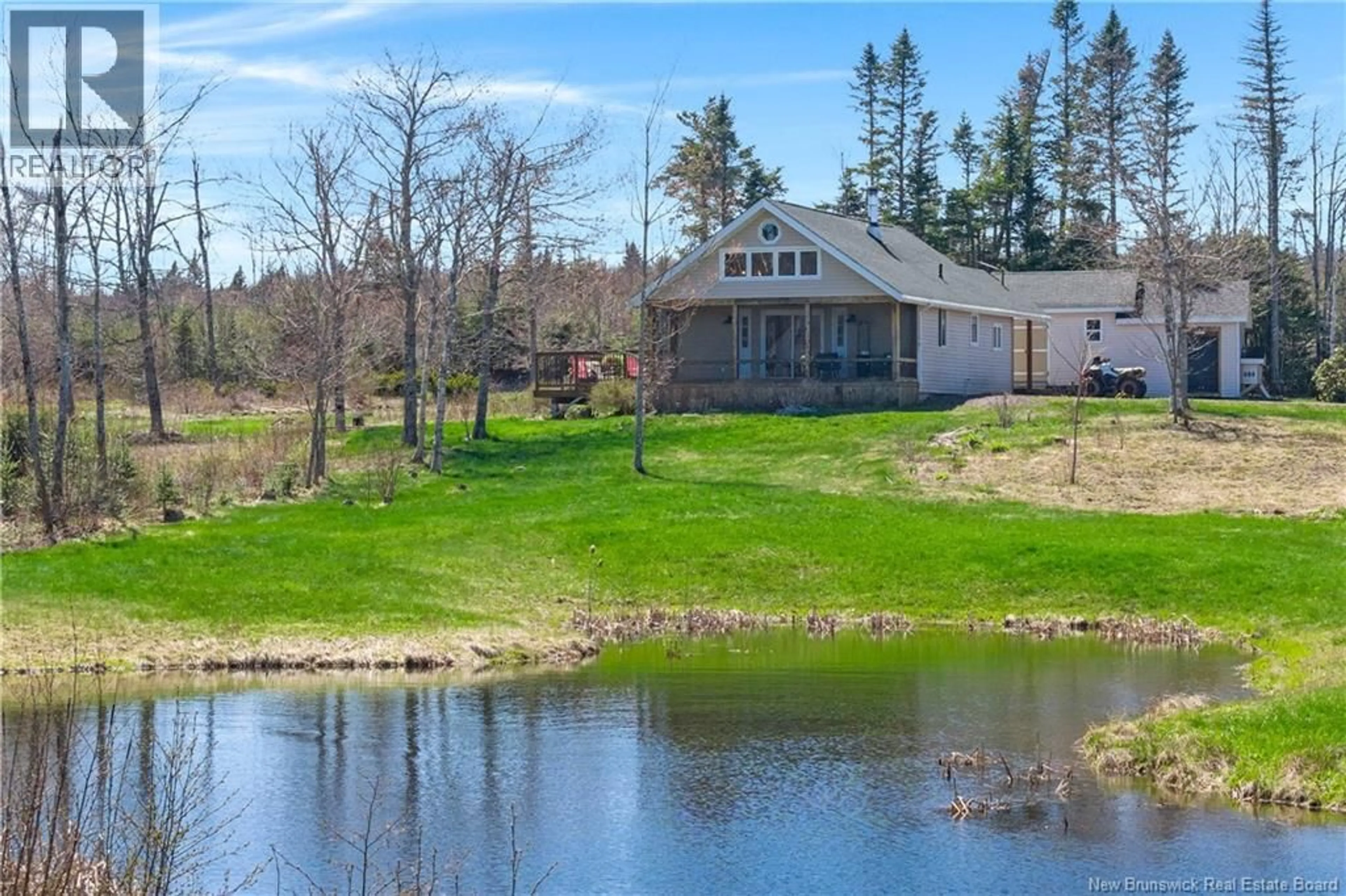 A pic from outside/outdoor area/front of a property/back of a property/a pic from drone, water/lake/river/ocean view for 235 MCARTHUR ROAD, Wards Creek New Brunswick E4E3G4