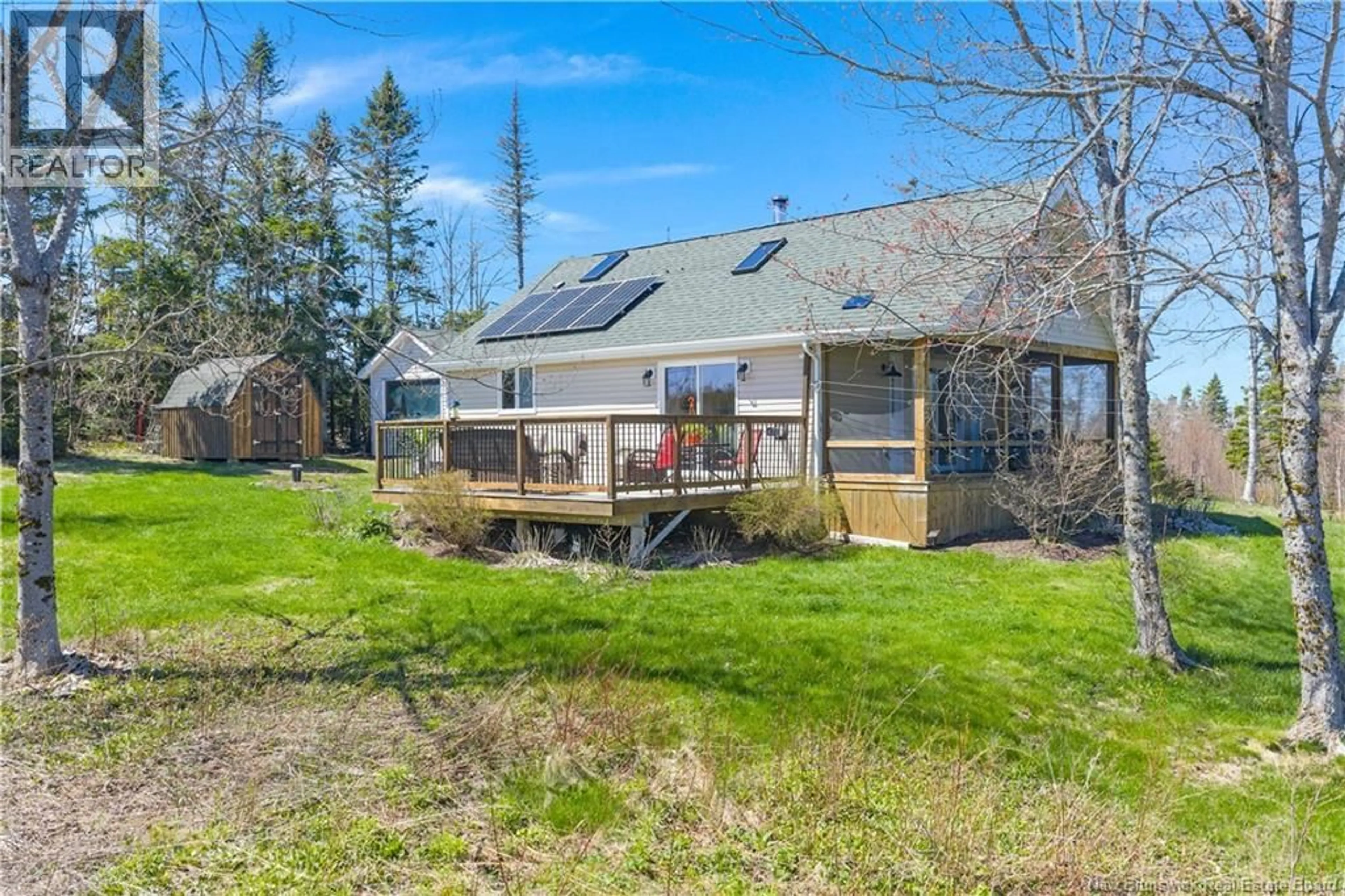 A pic from outside/outdoor area/front of a property/back of a property/a pic from drone, water/lake/river/ocean view for 235 MCARTHUR ROAD, Wards Creek New Brunswick E4E3G4