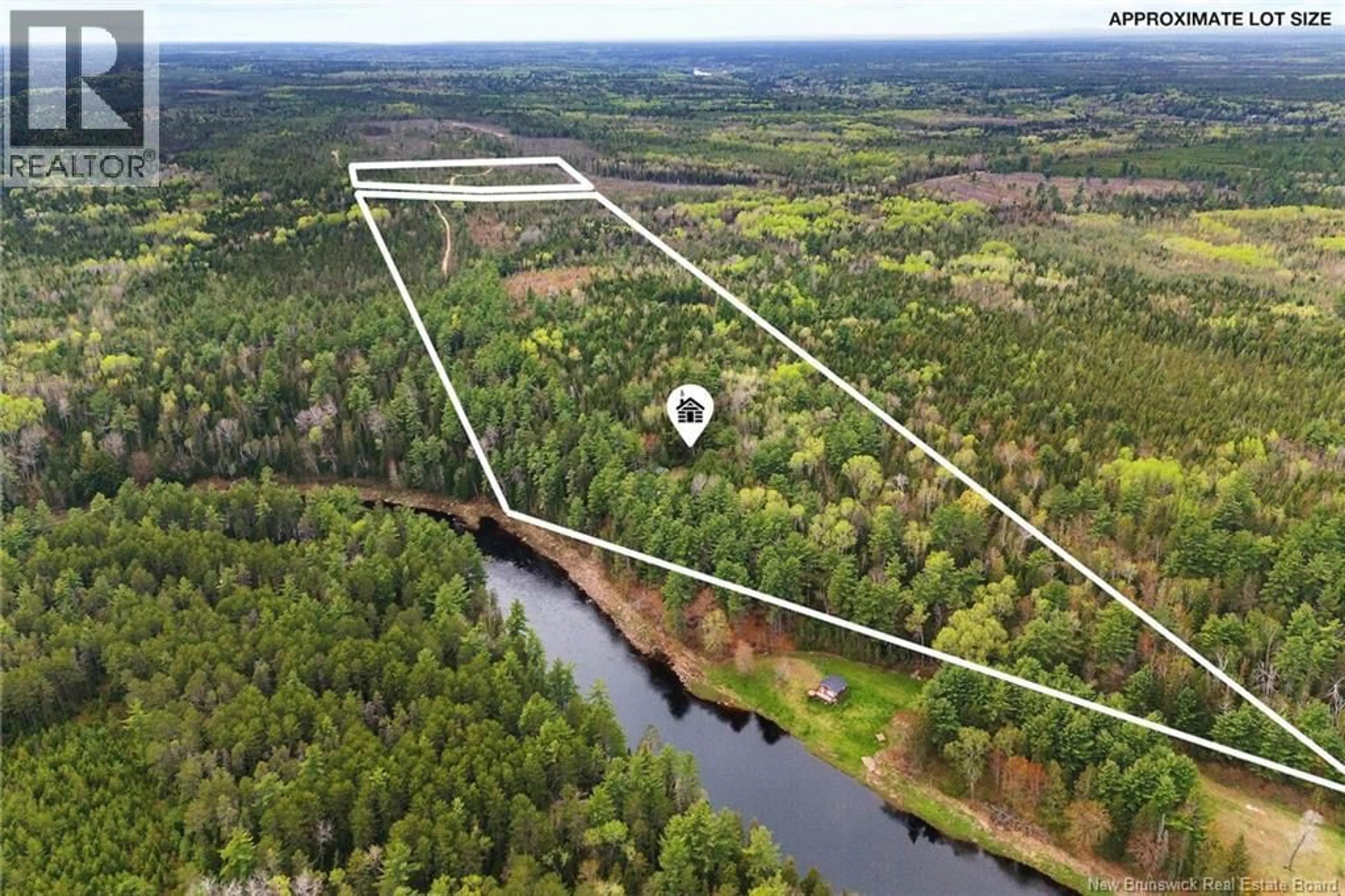 A pic from outside/outdoor area/front of a property/back of a property/a pic from drone, water/lake/river/ocean view for Lot EAST BROPHY ROAD, Blackville New Brunswick E9B1P8