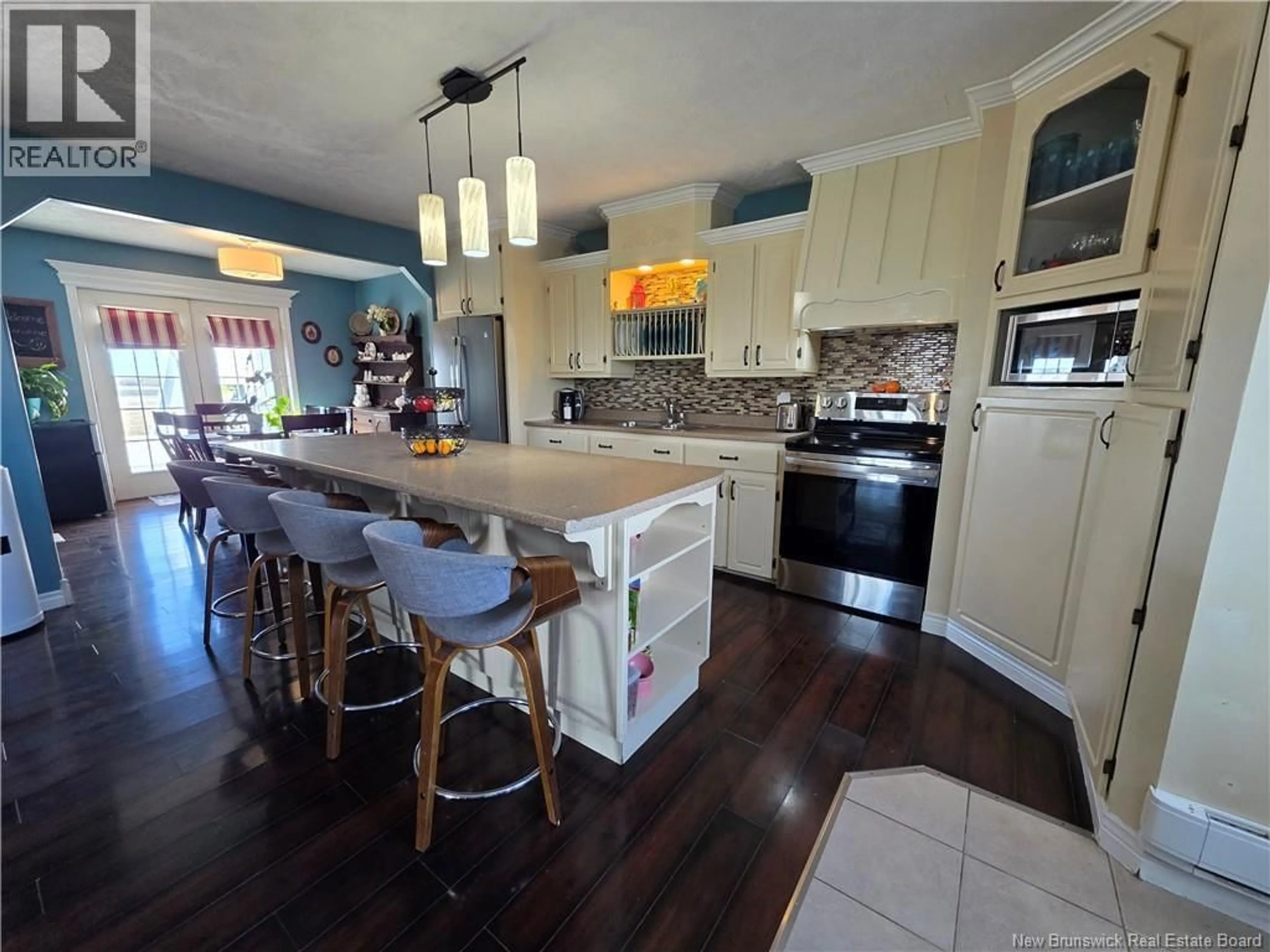 Open concept kitchen, ceramic/tile floor for 225 1ER RANG ROAD, DSL de Drummond/DSL of Drummond New Brunswick E3Y2S6