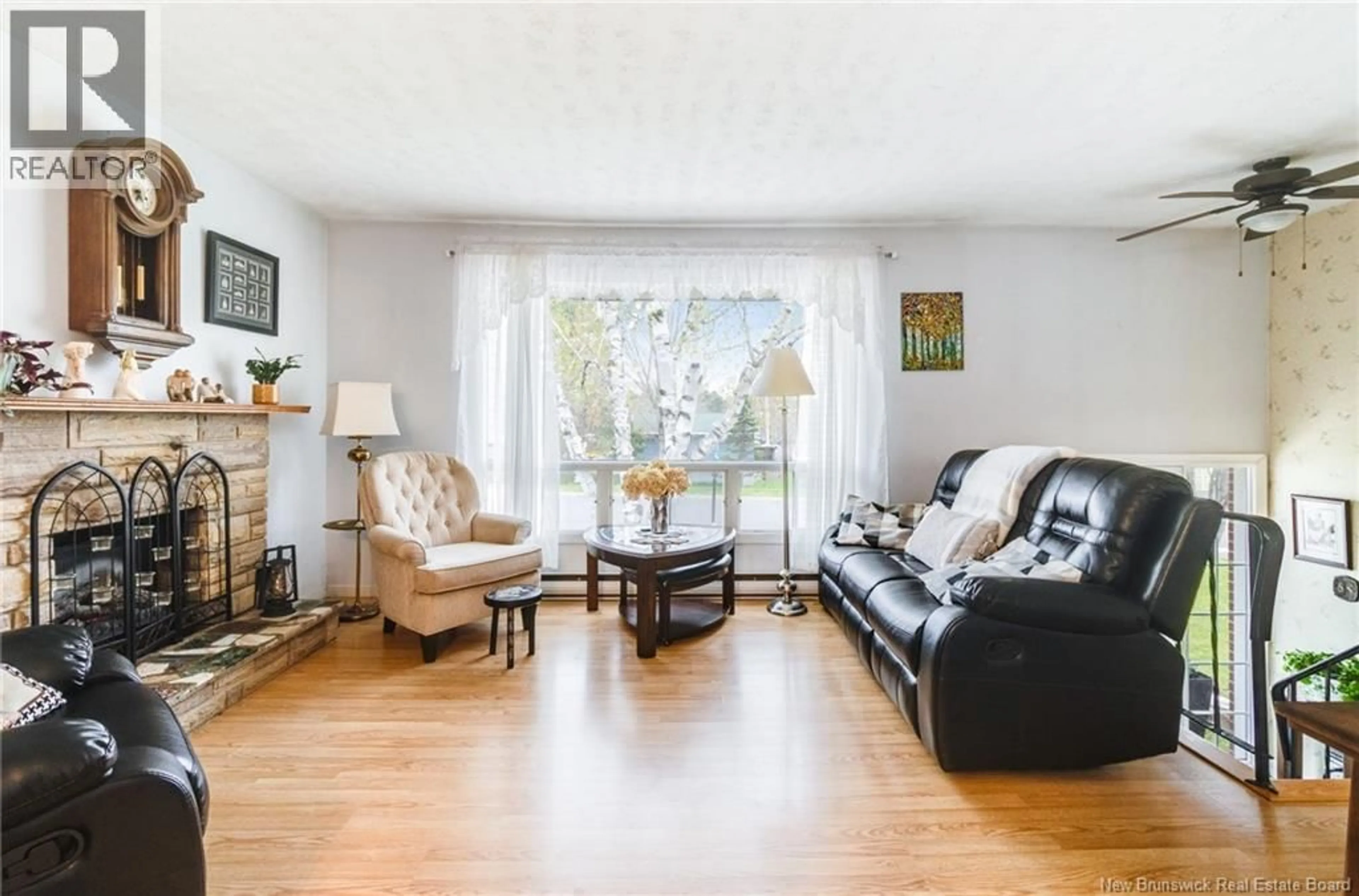 Living room with furniture, wood/laminate floor for 50 WILLIAM STREET, Fredericton New Brunswick E3A4V8