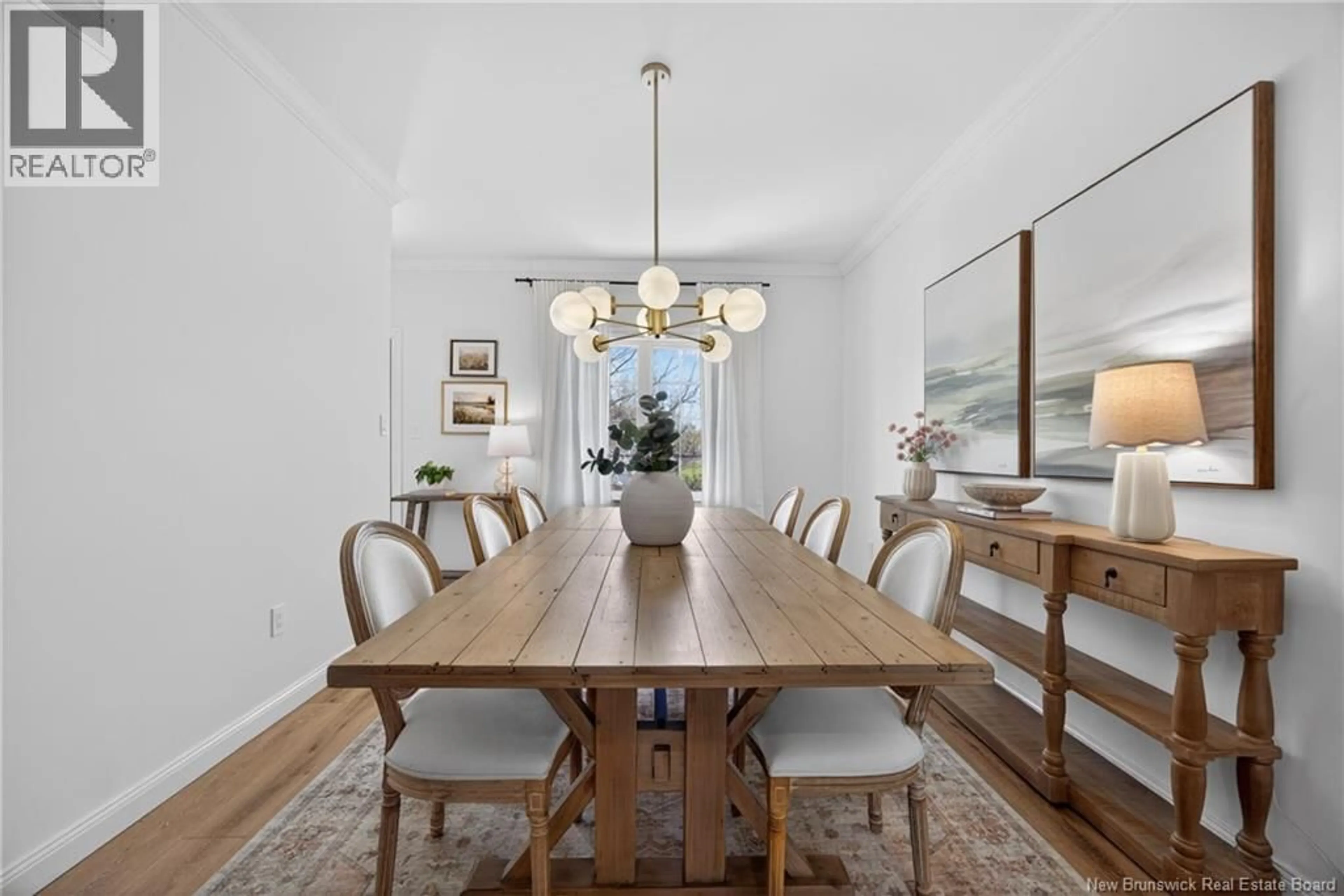Dining room, wood/laminate floor for 26 MORNING GATE DRIVE, Fredericton New Brunswick E3B0G4