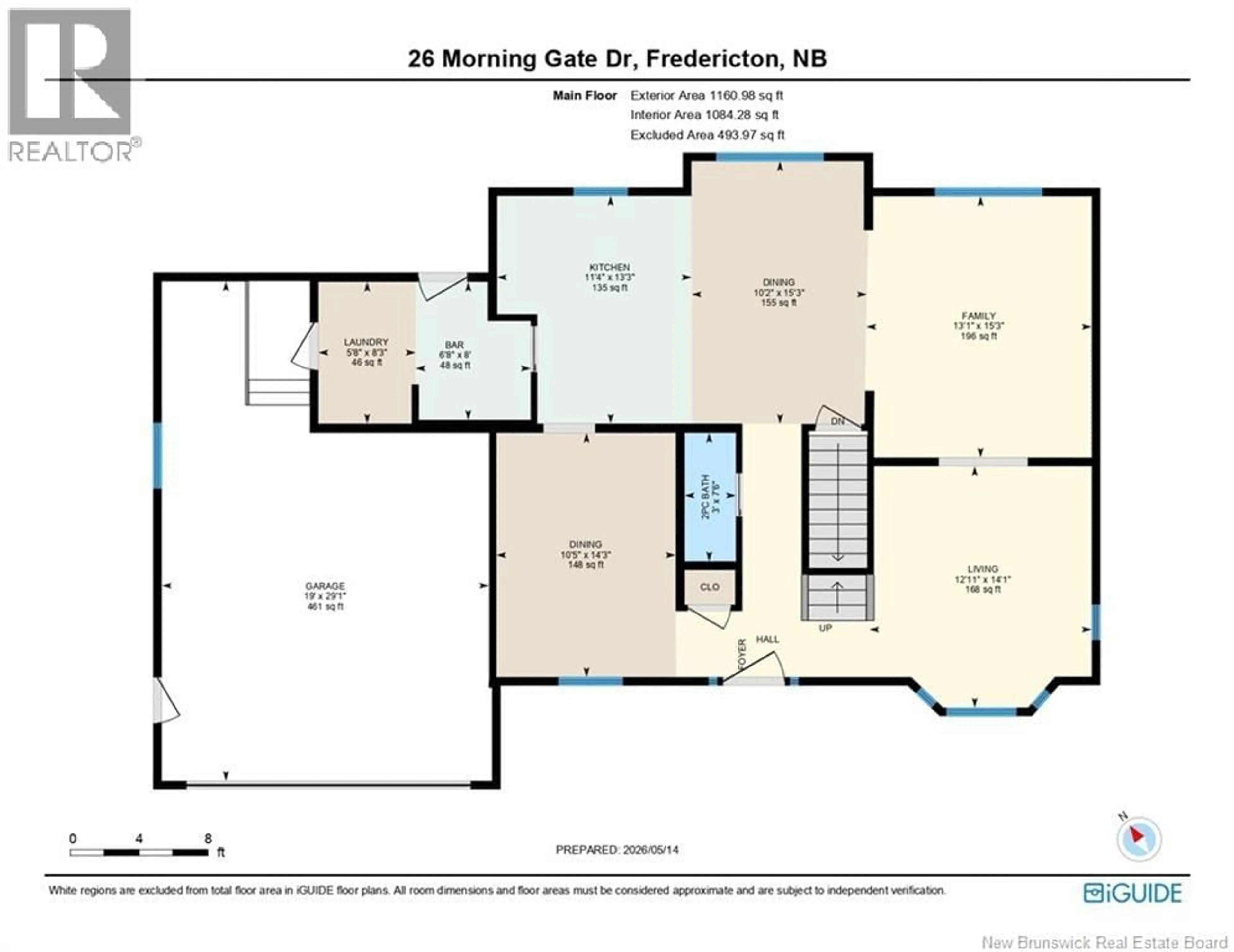 Floor plan for 26 MORNING GATE DRIVE, Fredericton New Brunswick E3B0G4